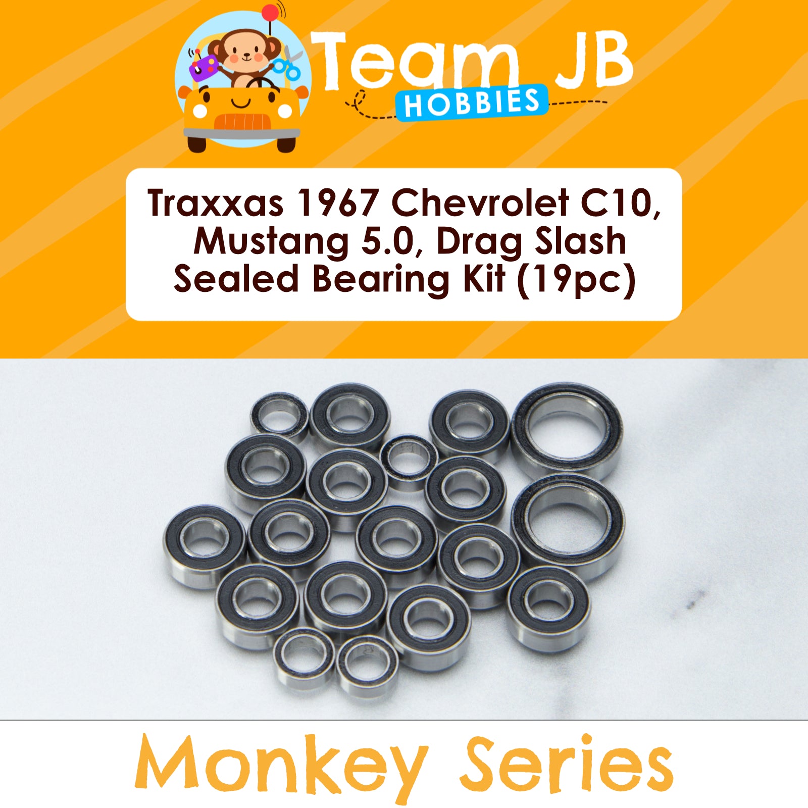 Traxxas 1967 Chevrolet C10, Mustang 5.0, Drag Slash, Modified, Mudboss - Sealed Bearing Kit