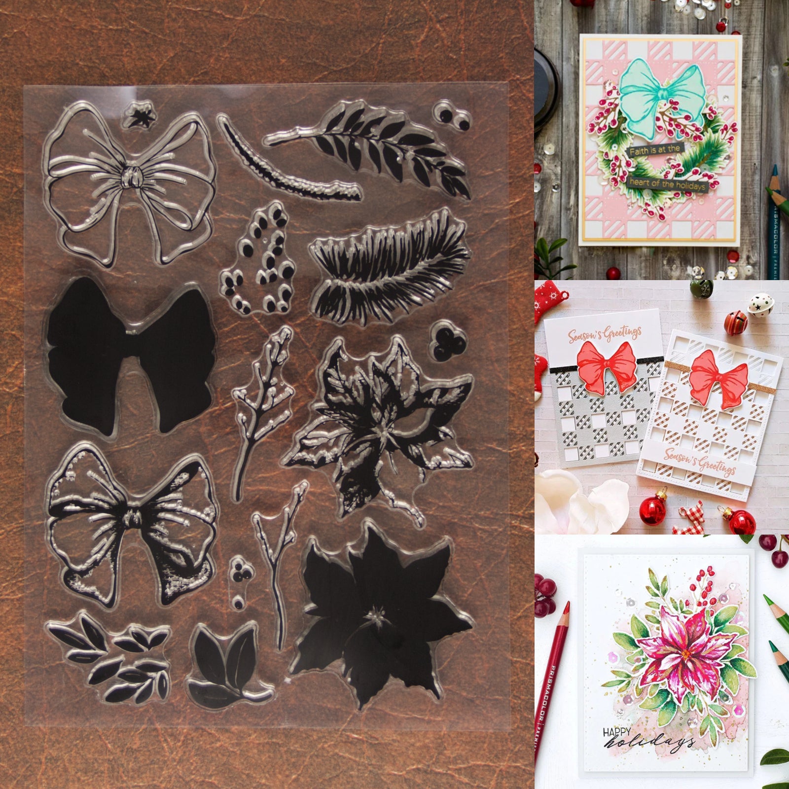 Layering Winter Holidays Stamps