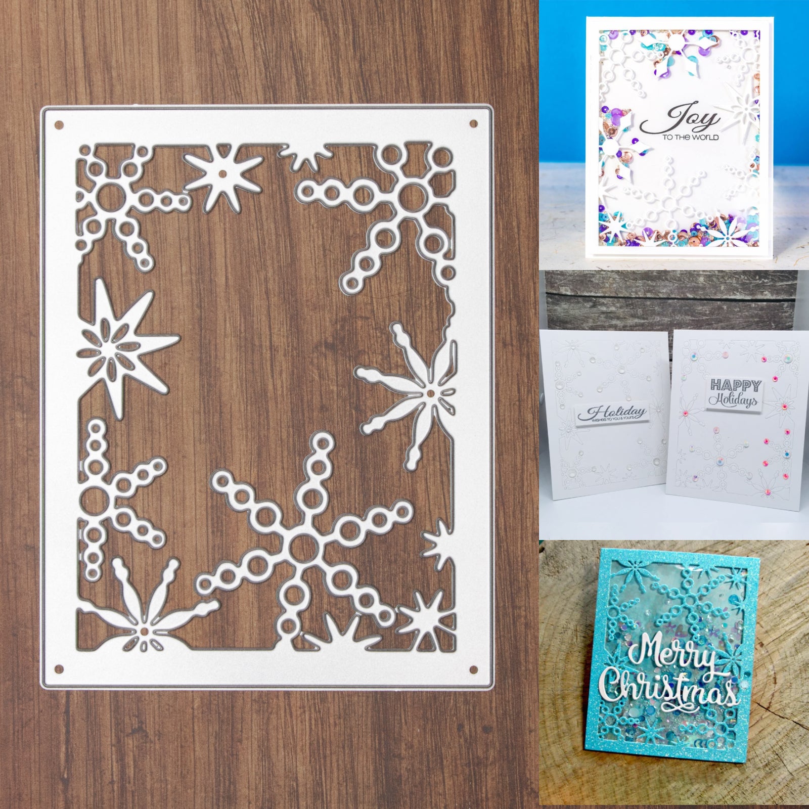 Snowflakes Background Frame Cutting Die