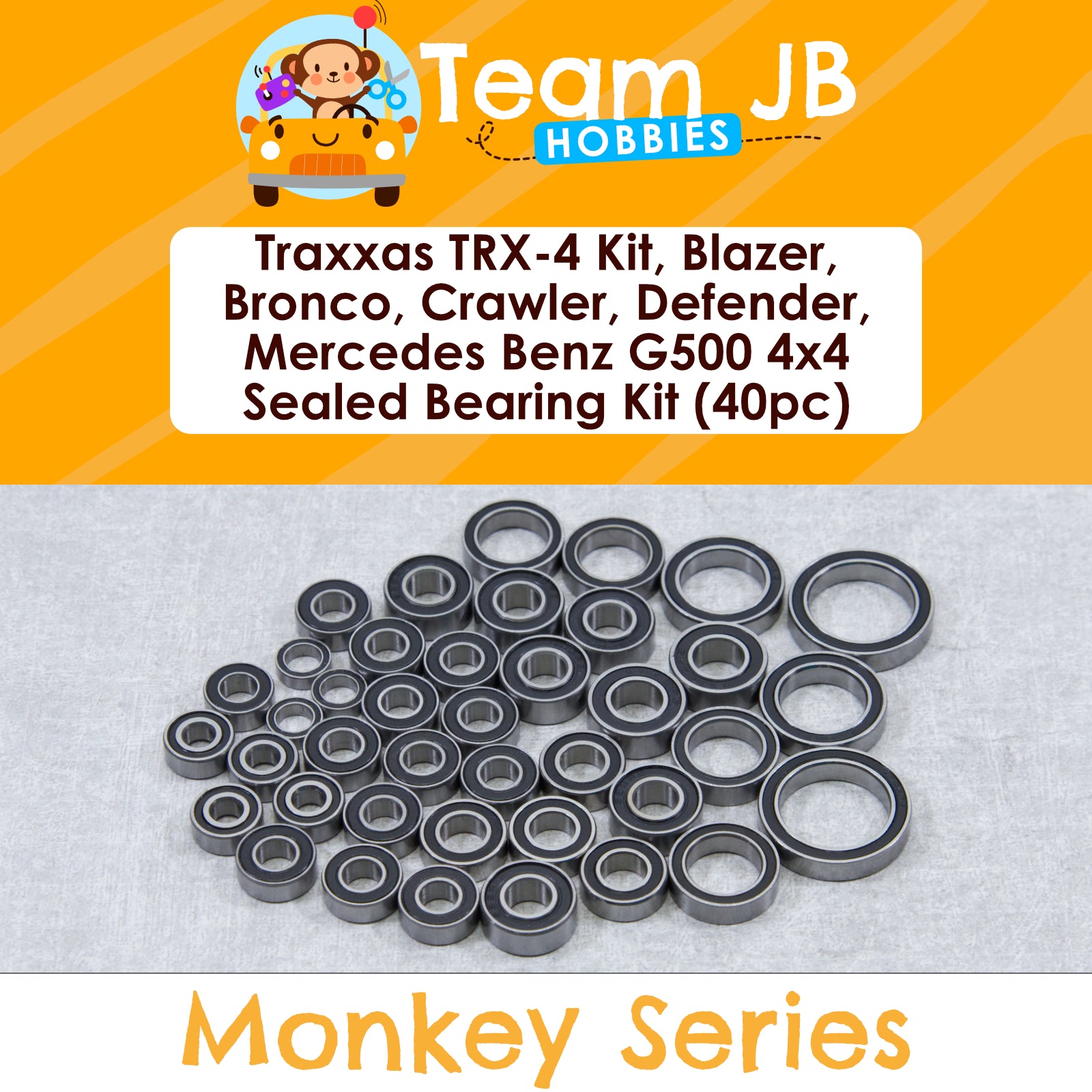 Traxxas TRX-4 Kit, K5 Blazer, Branco, Crawler, Defender, Mercedes Benz G500 4x4 - Sealed Bearing Kit