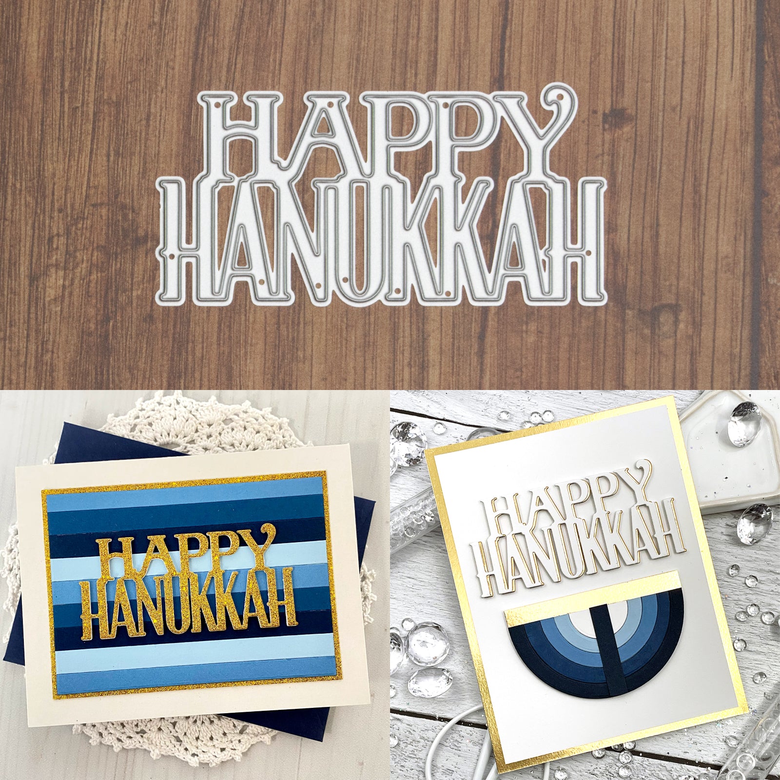 Happy Hanukkah Sentiment Cutting Die