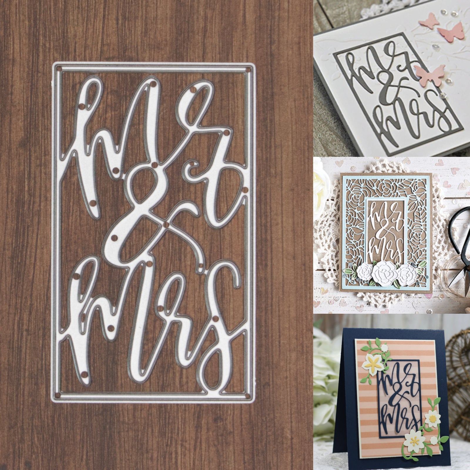 Mr & Mrs Framed Sentiment Cutting Die