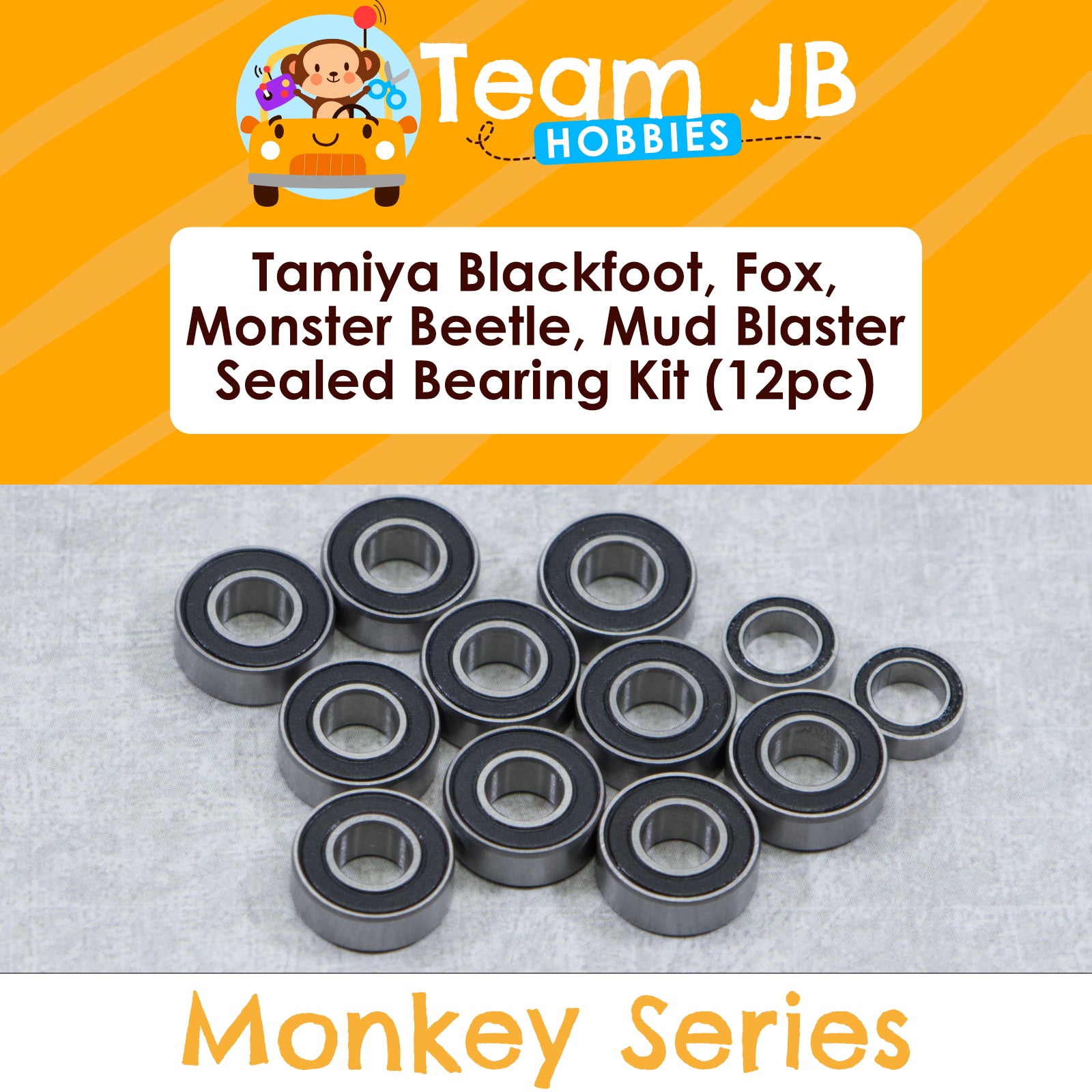 Tamiya Blackfoot, Fox, Monster Beetle, Mud Blaster, Novafox -12 Pcs Bearings Kit