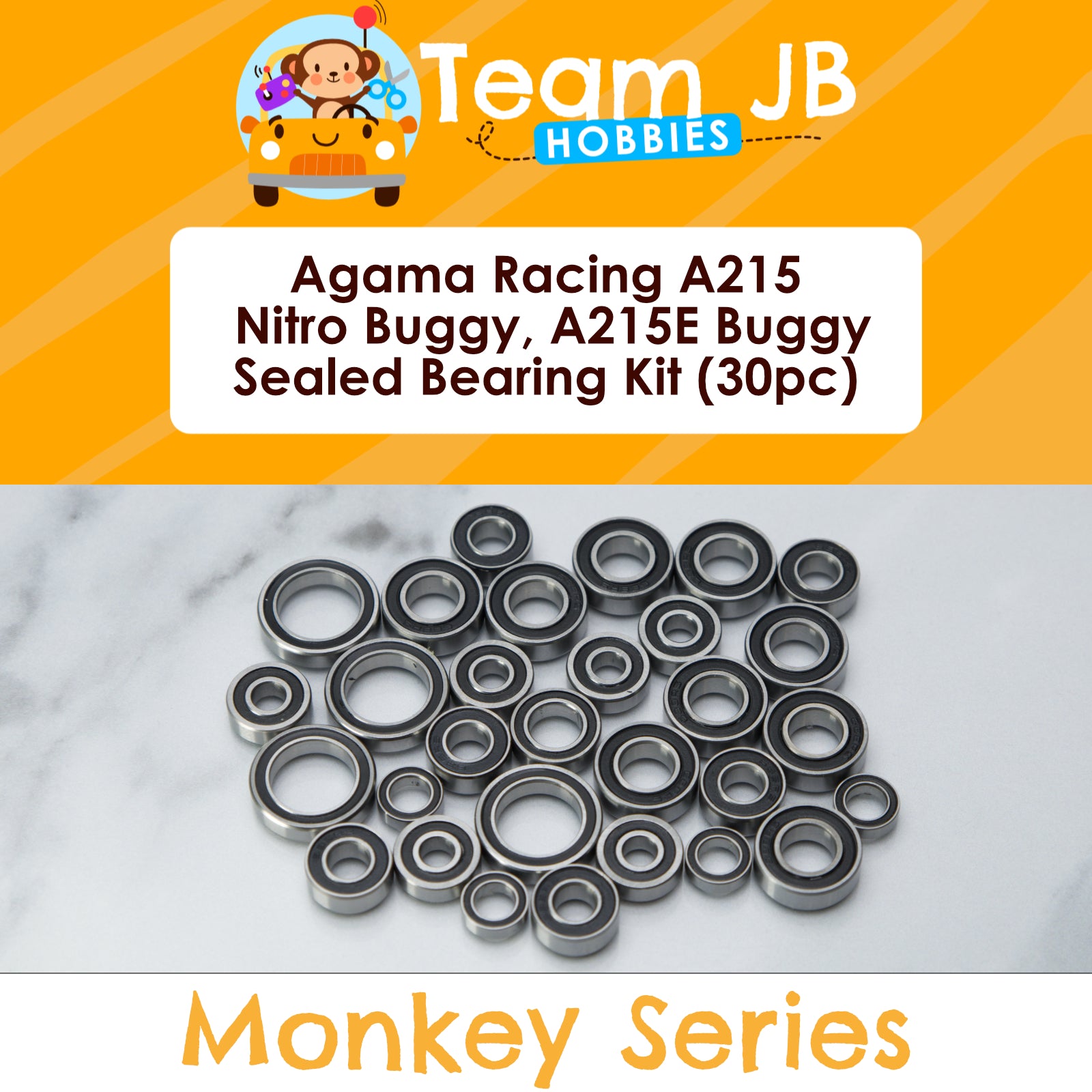 Agama Racing A215 Nitro Buggy, A215E Buggy - Sealed Bearing Kit