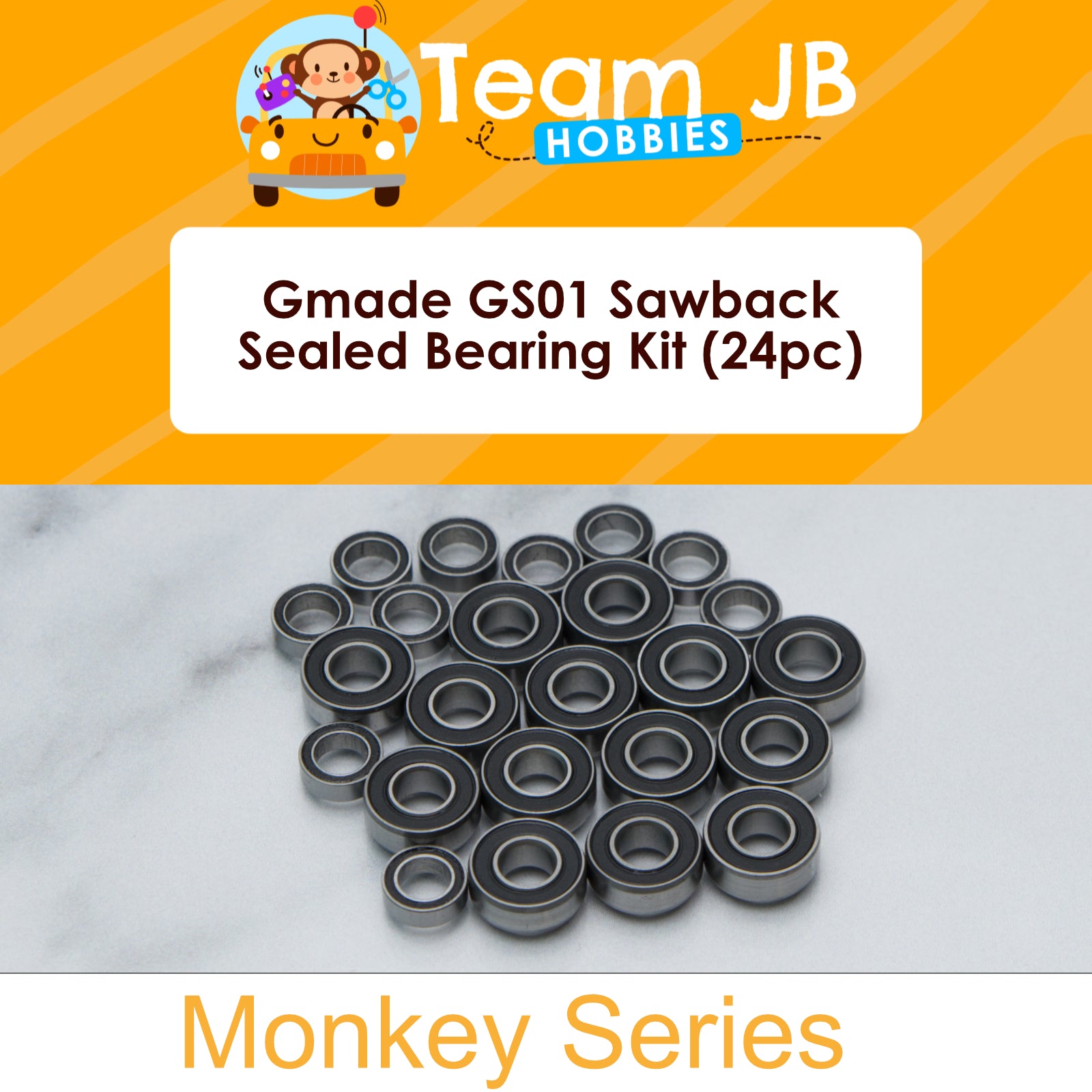 Gmade GS01 Sawback, Komodo, Komodo RTR - 24 Pcs Sealed Bearing Kit
