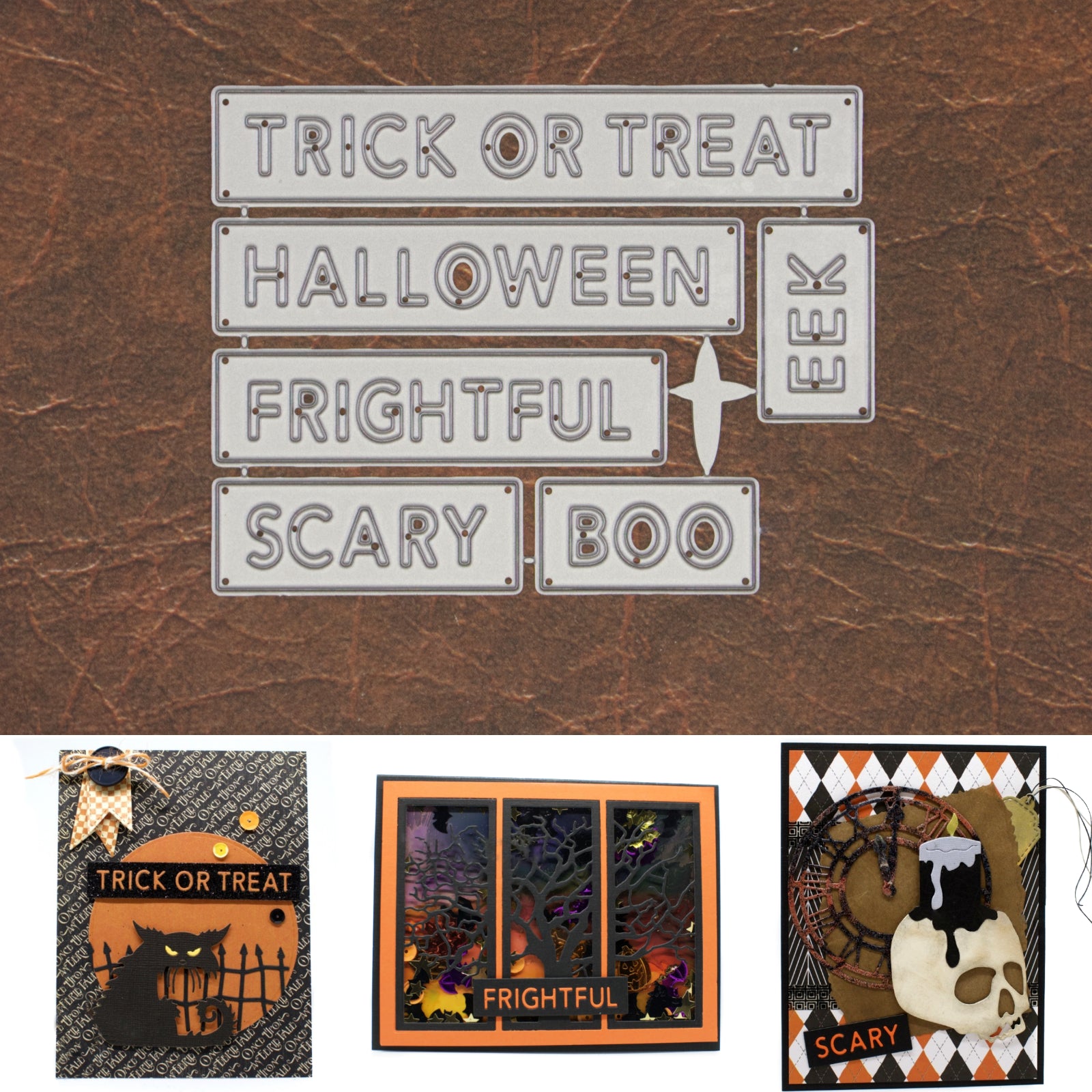 Halloween Block Sentiment Words Cutting Dies