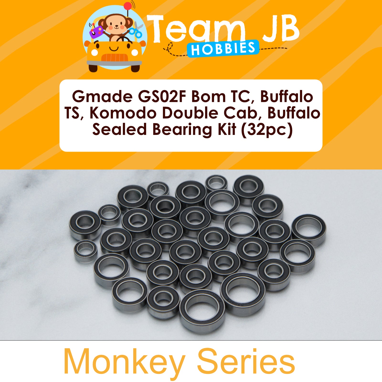 Gmade GS02F Bom TC, Buffalo TS, Komodo Double Cab, Military Buffalo TS - Sealed Bearing Kit