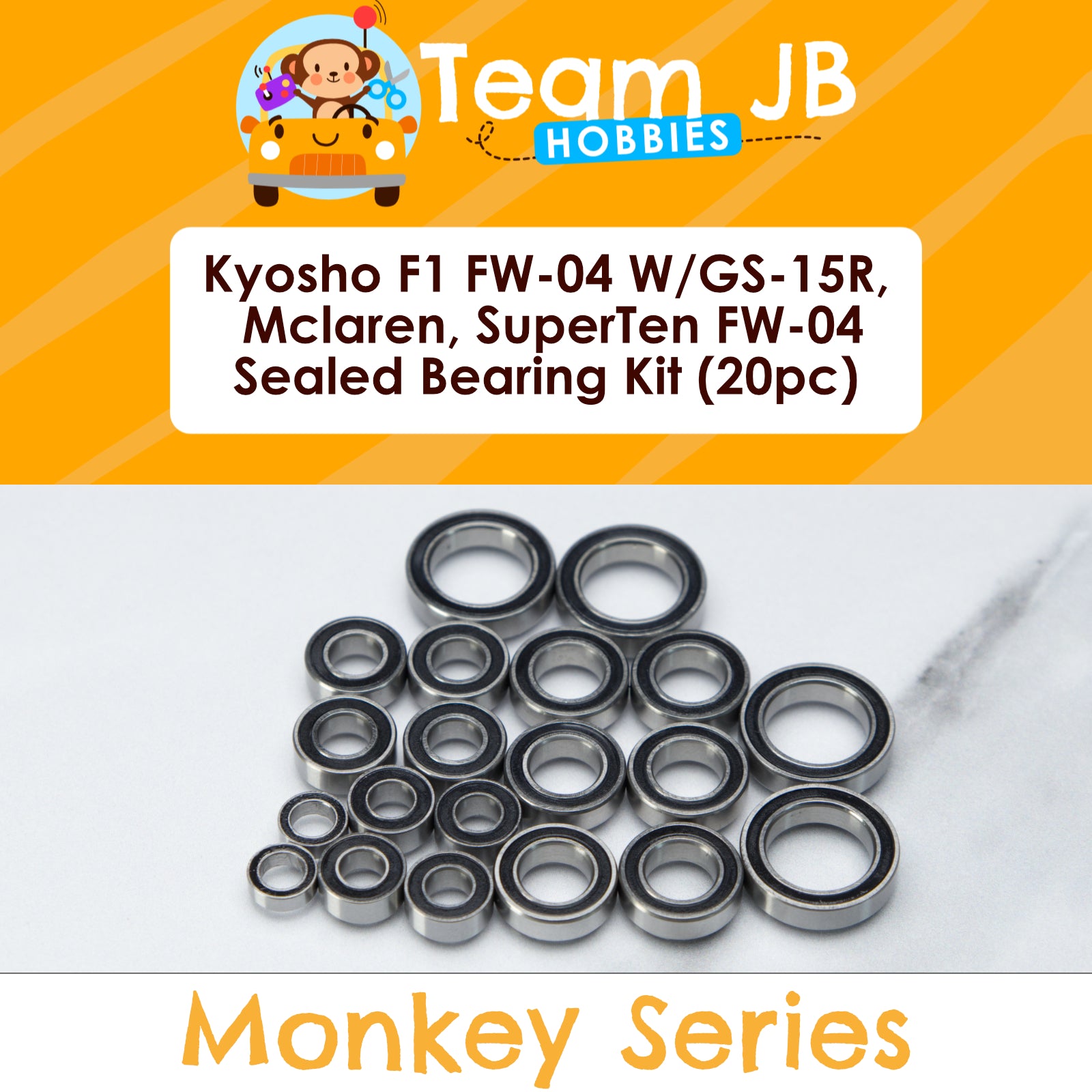 Kyosho F1 FW-04 W/GS-15R, Mclaren, SuperTen FW-04 - Sealed Bearing Kit