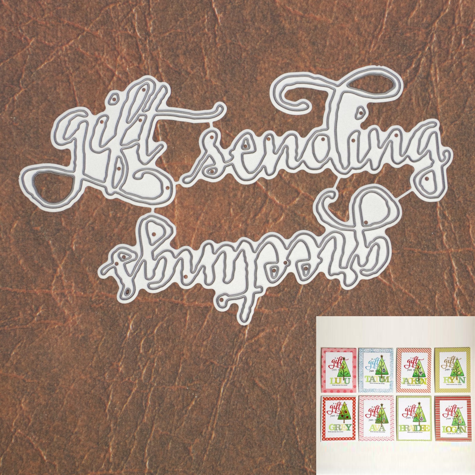 Sending Greetings Sentiment Words Cutting Dies