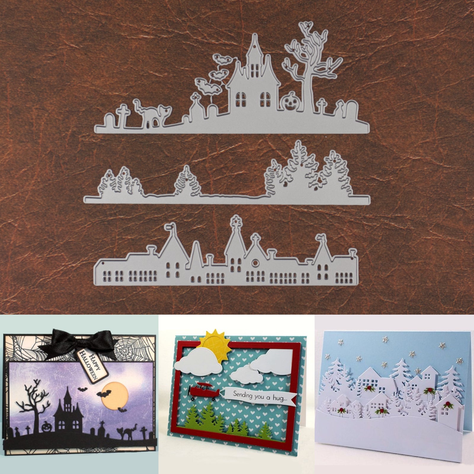 Halloween & Winter Holidays Backdrop Borders Cutting Dies