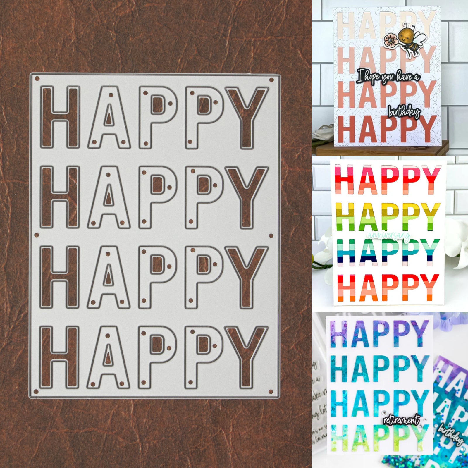 Happy Forever Background Cutting Die