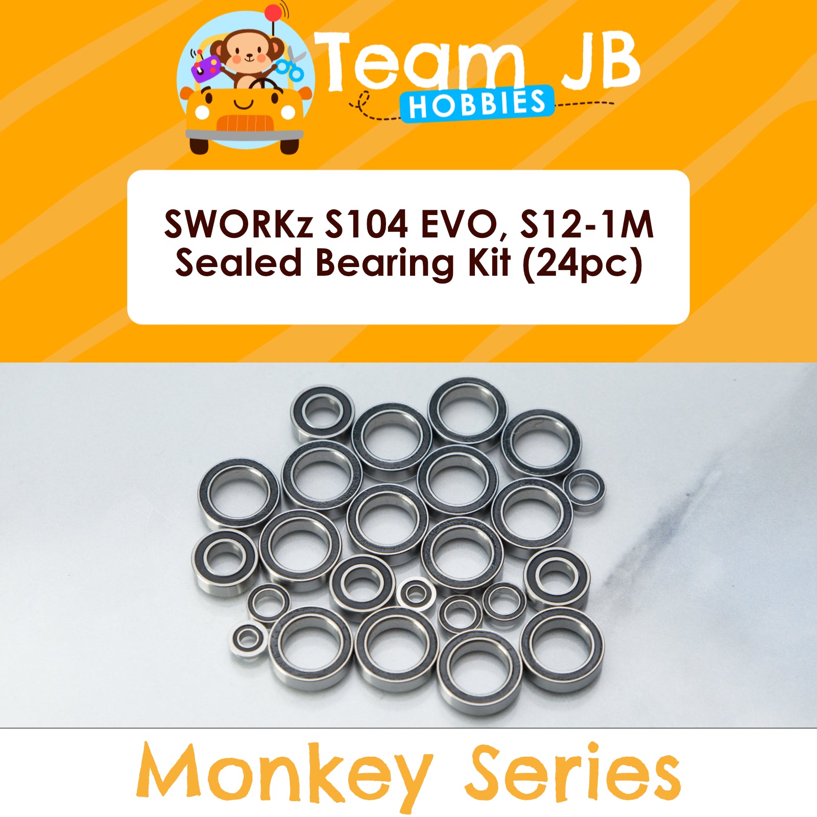 SWORKz S104 EVO, S12-1M - Sealed Bearing Kit