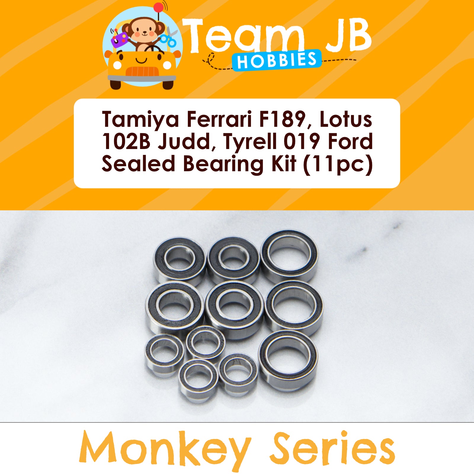 Tamiya Ferrari F189, Lotus 102B Judd, Tyrrell 019 Ford - Sealed Bearing Kit