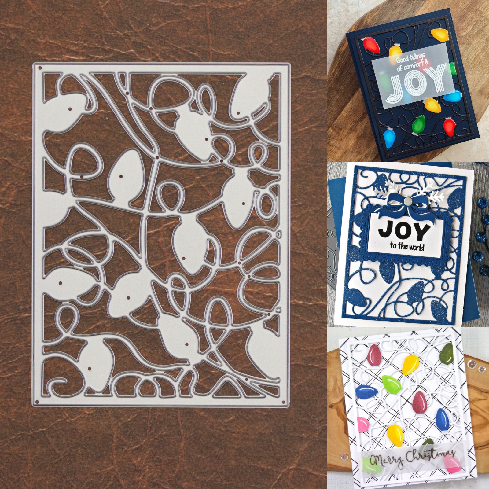 Light It Up Tangled Bulbs Background Frame Cutting Die