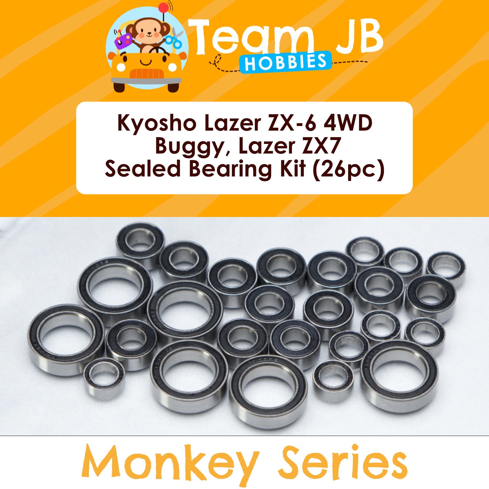 Kyosho Lazer ZX-6 4WD Buggy, Lazer ZX7  - Sealed Bearing Kit