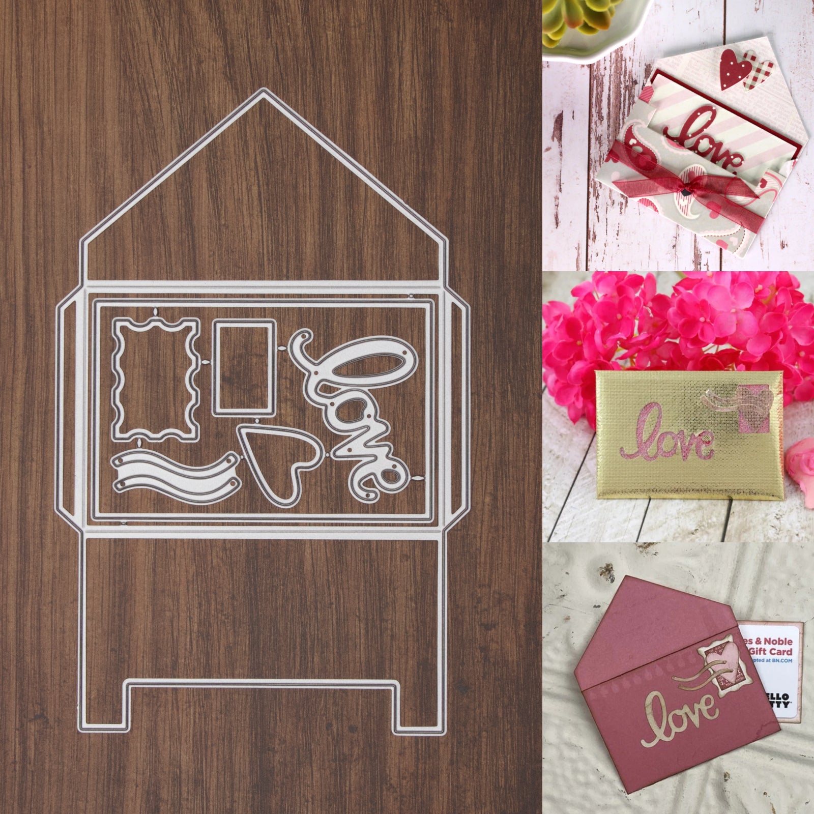 Love Note Make Your Own Envelope w Card Cutting & Embossing Dies