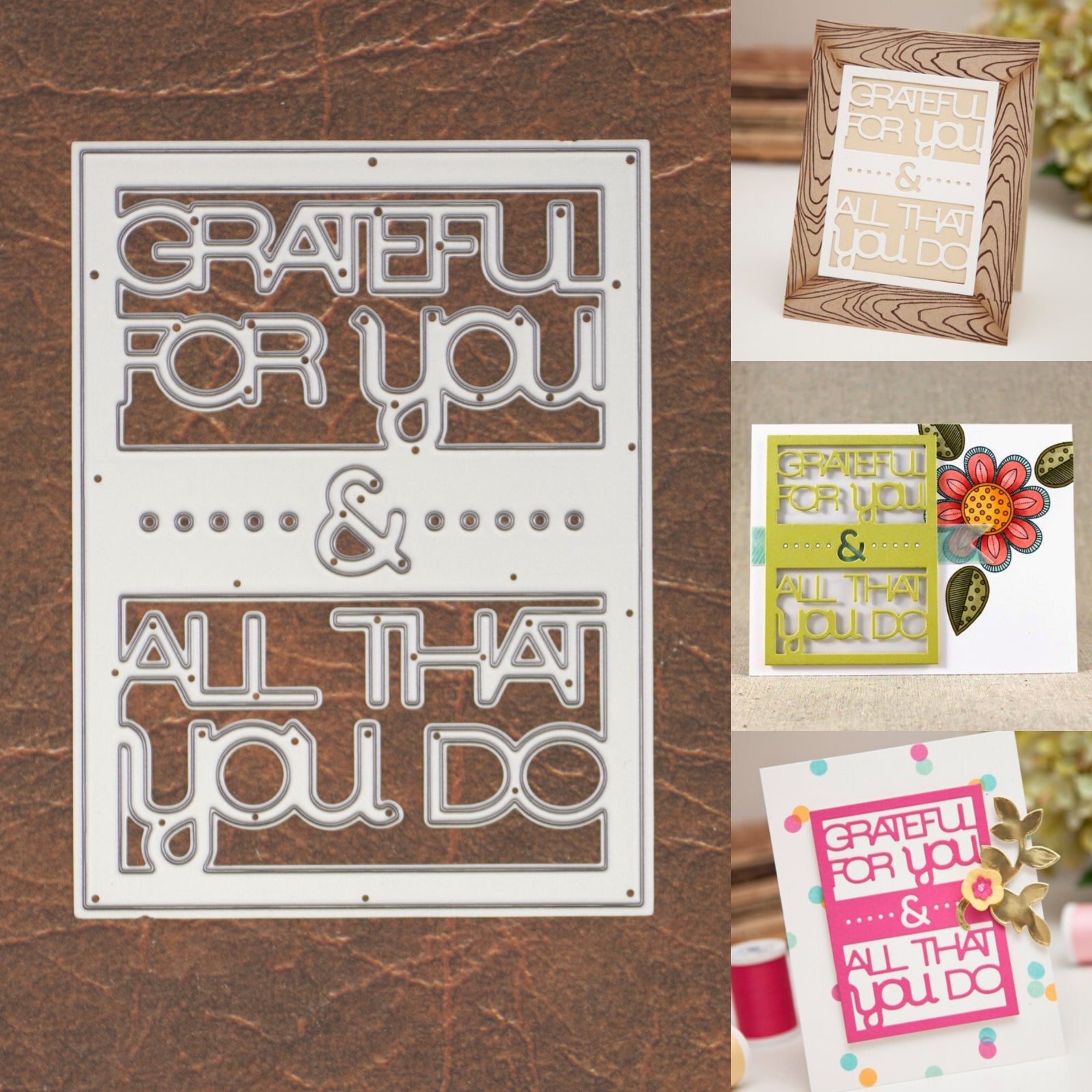 Grateful For You & All That You Do Small Frame Cutting Die