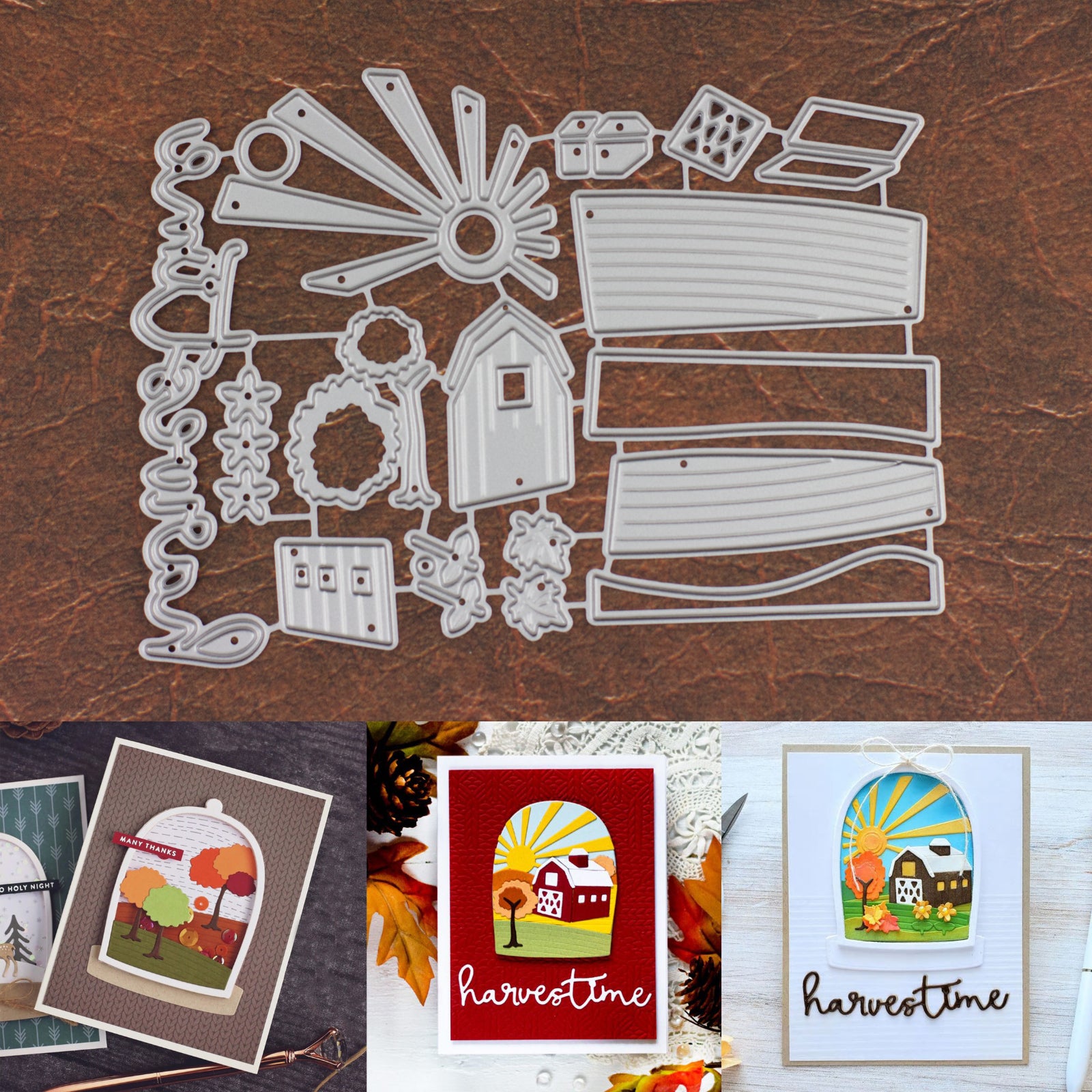 Harvest Time Scene Builder Cutting & Embossing Dies