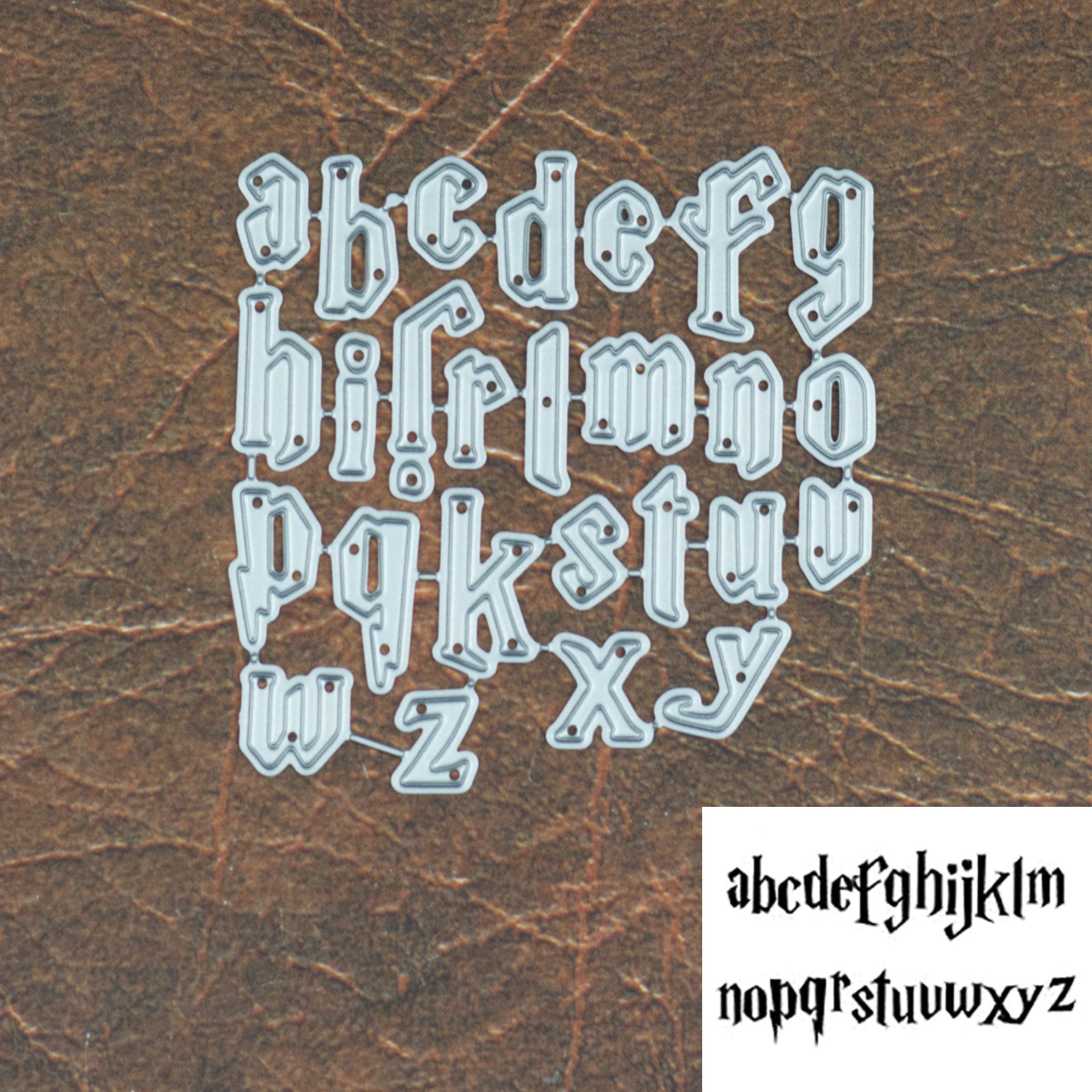 Lightning Bolts Lowercase Letters Alphabet Cutting Dies