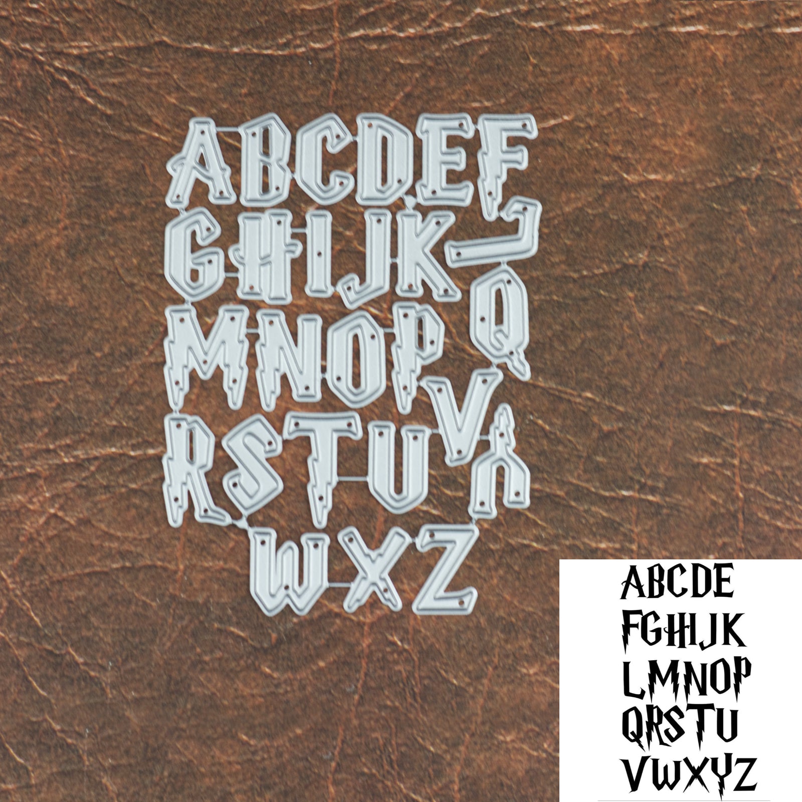 Lightning Bolts Capital Letters Alphabet Cutting Dies