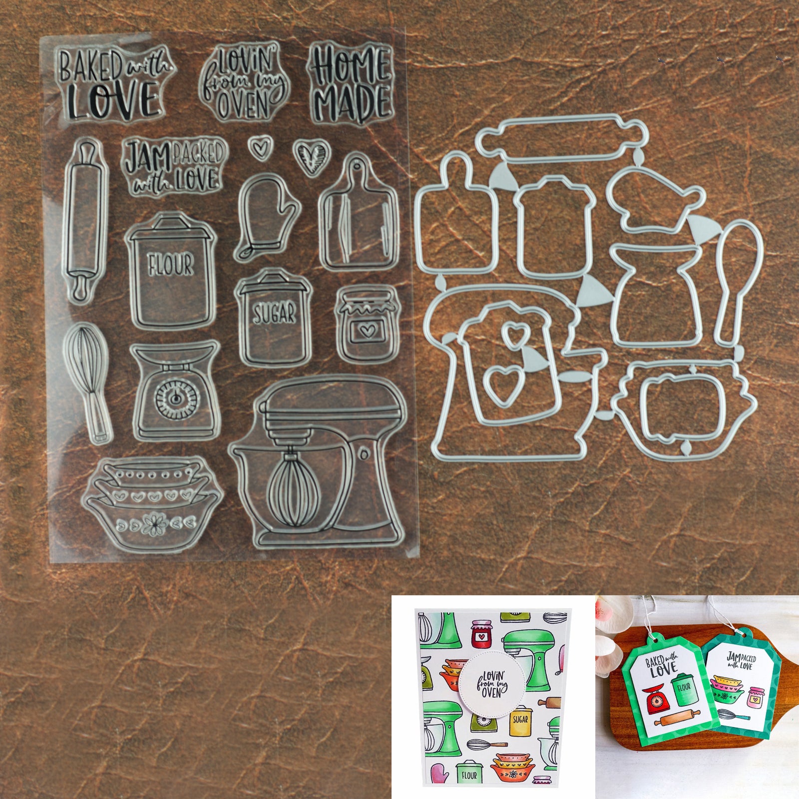 Baked With Love Kitchenware Cutting Dies & Stamps Set