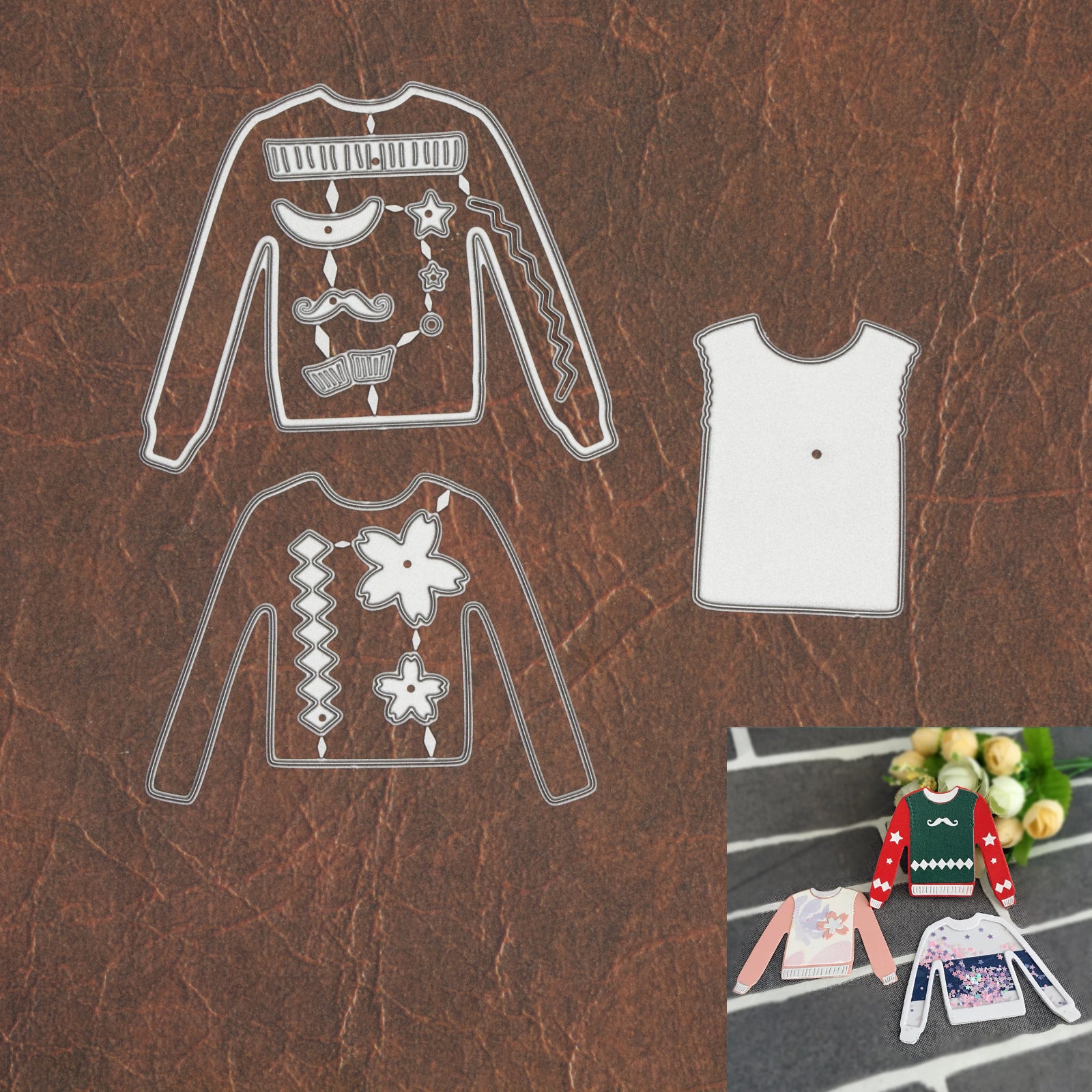 Ugly or Cute Decorate It Sweater w Vest Cutting Dies Set