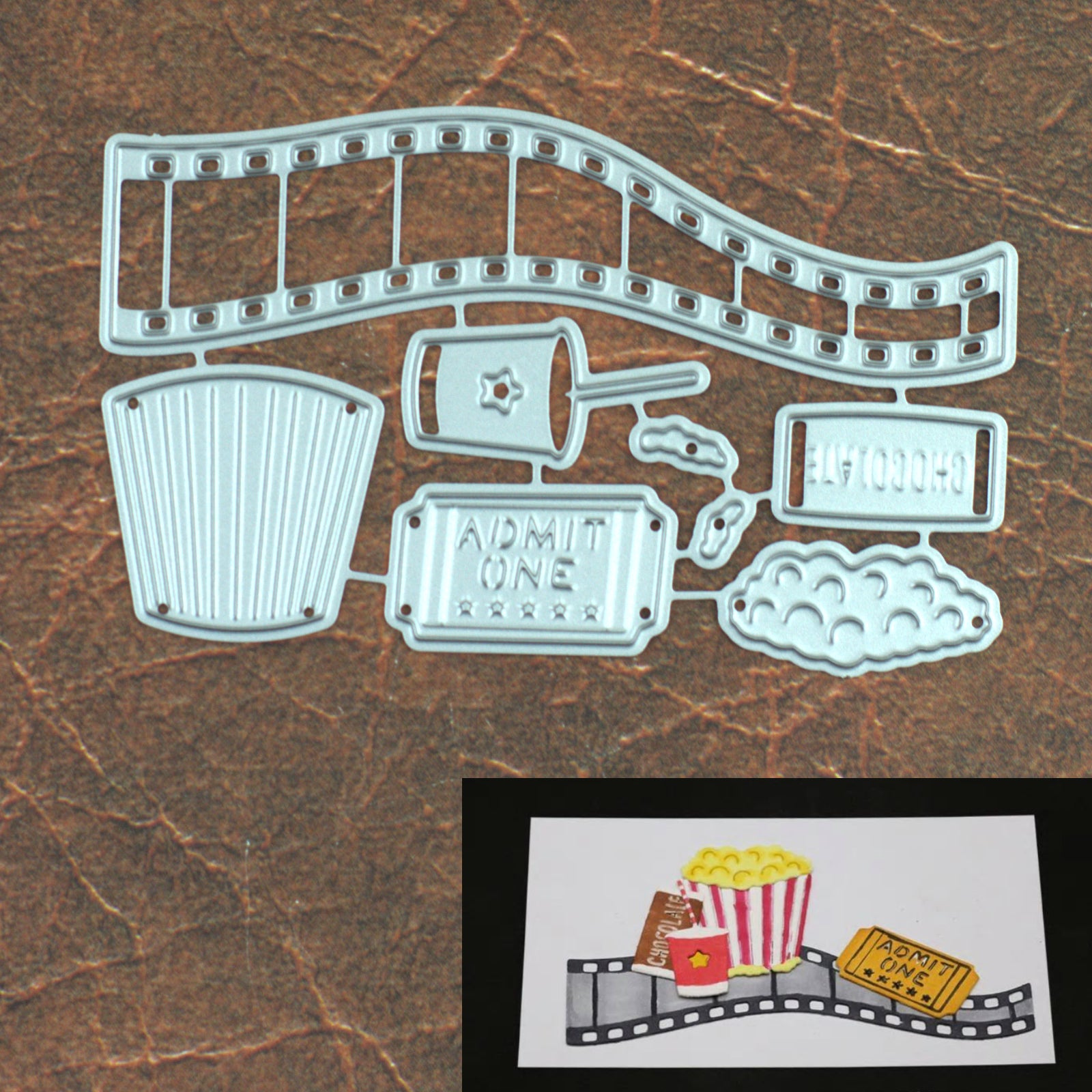Movie Night Popcorn Cutting & Embossing Dies