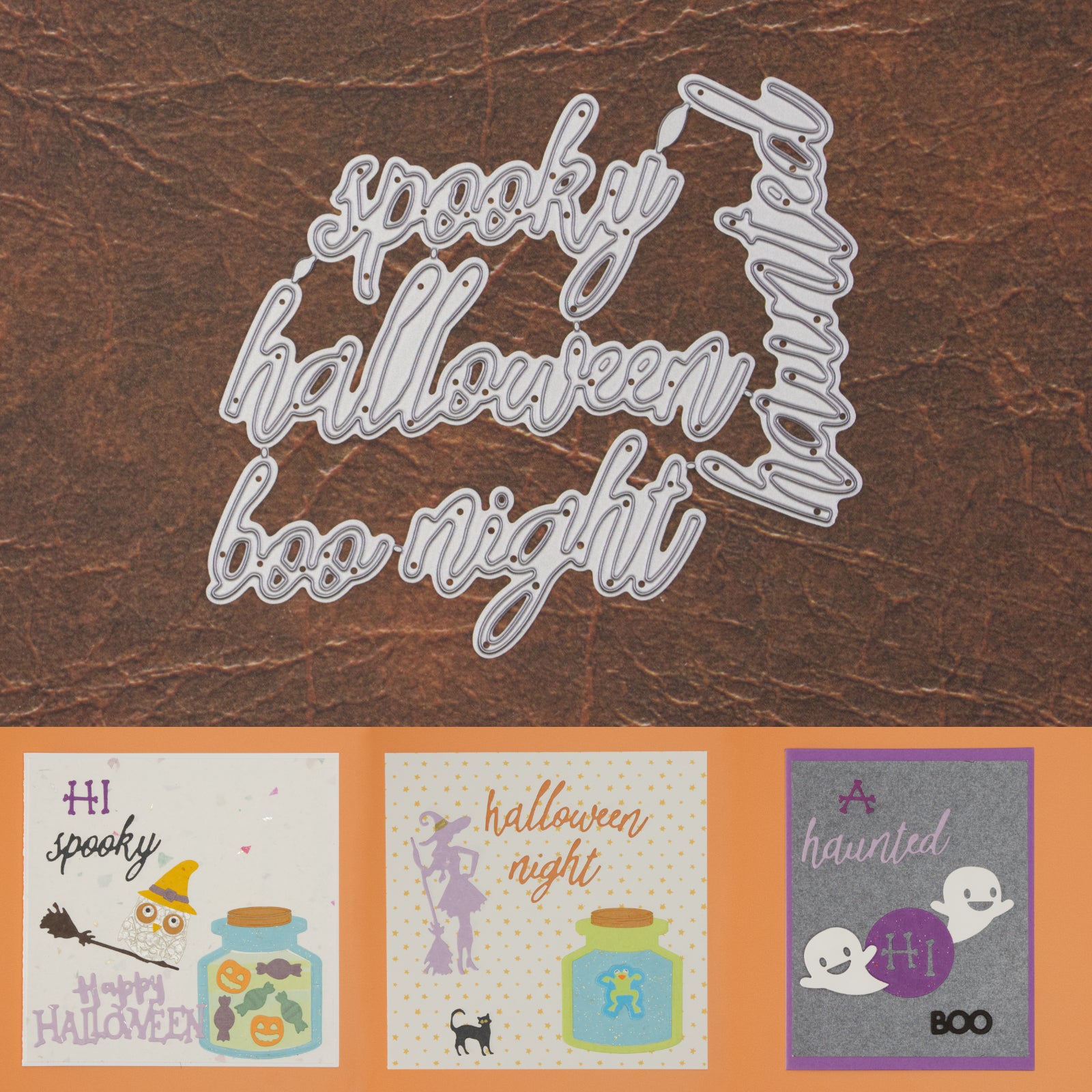 Halloween Night Sentiment Words Cutting Dies