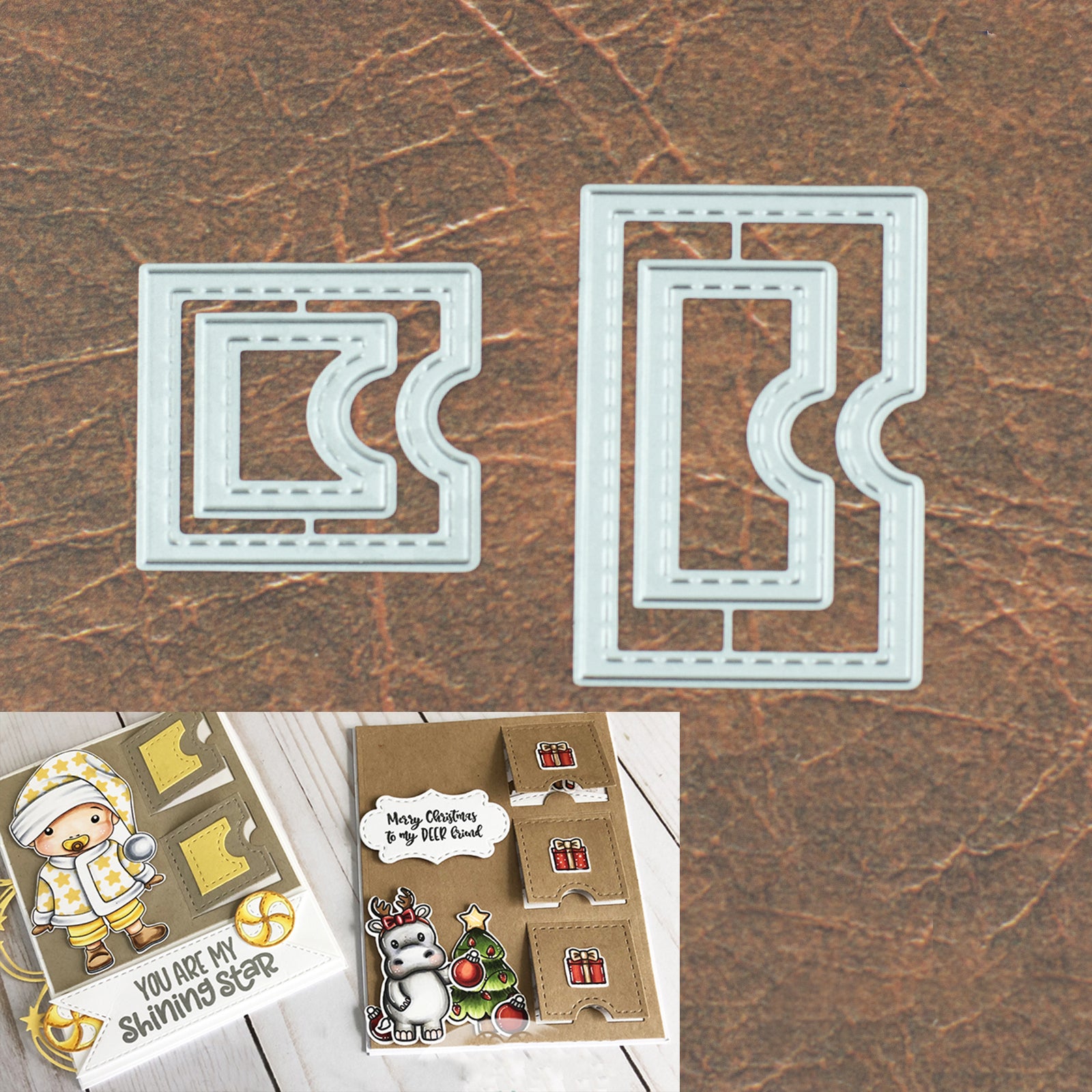 Pop Up / Lift the Flap or Gift Tag Stitched Cutting Die Set