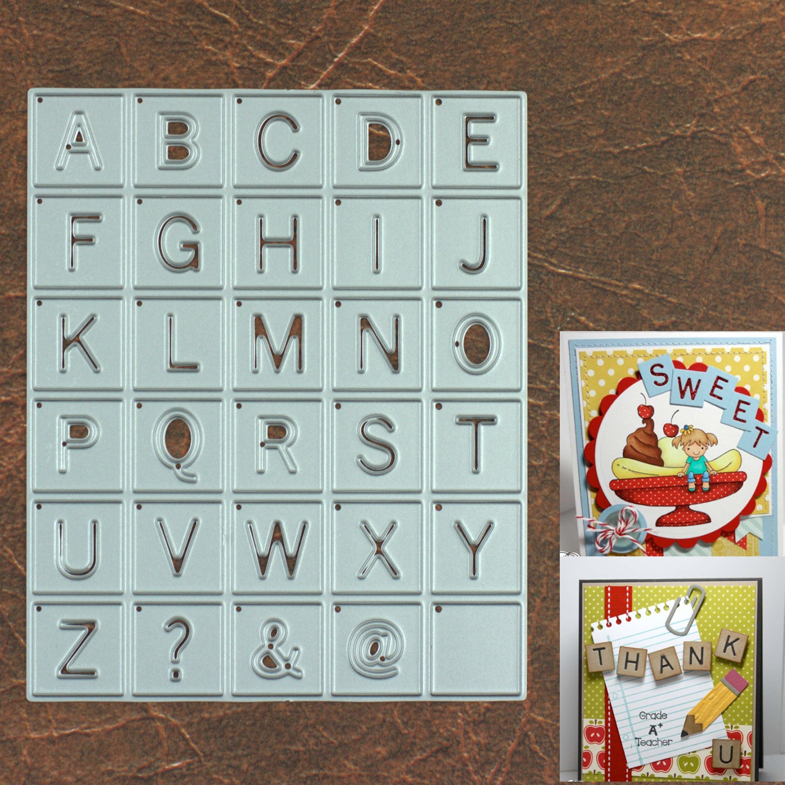 Alphabet Tiles with Punctuation Cutting Dies