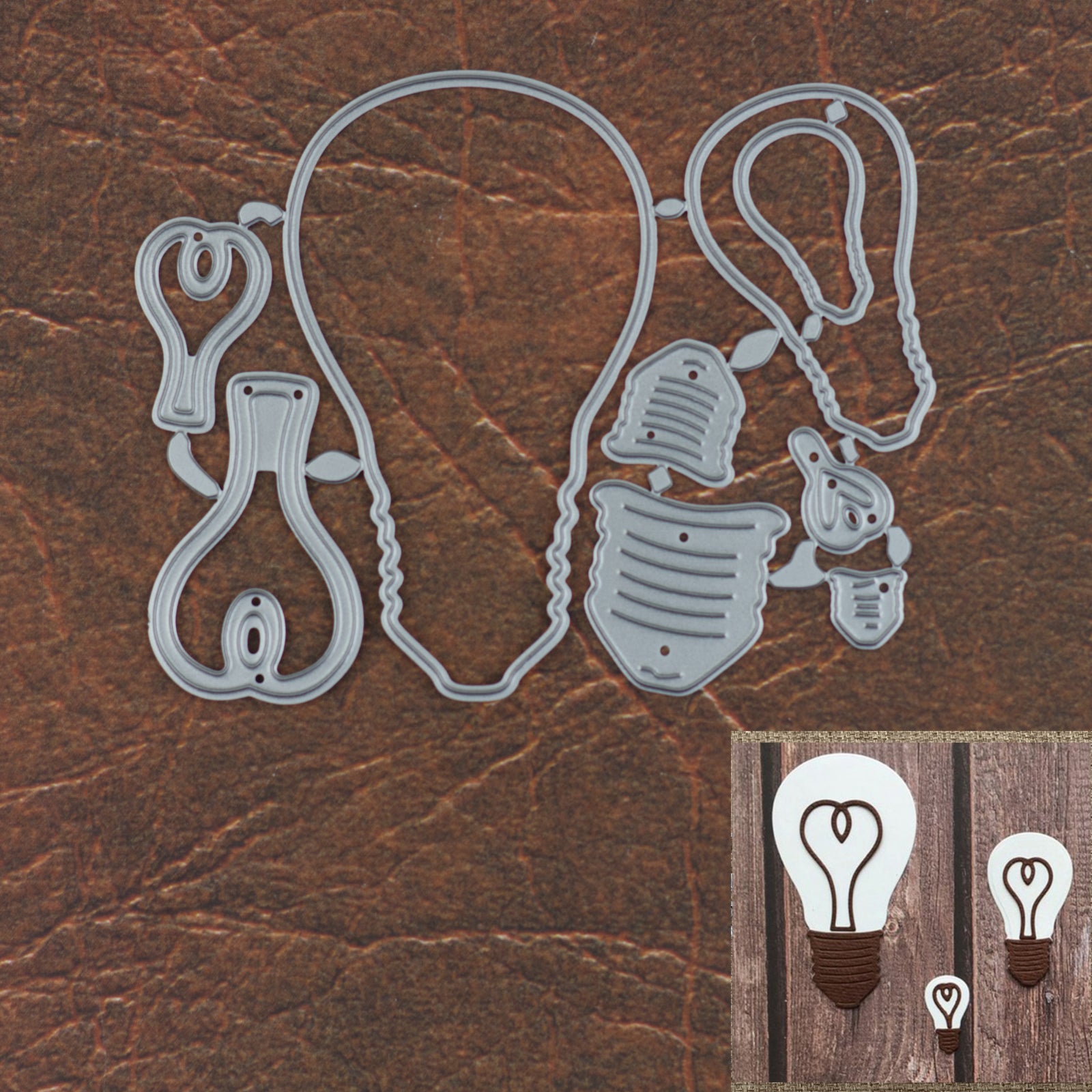 You Light Me Up Electric Bulbs Heart Cutting Die Set