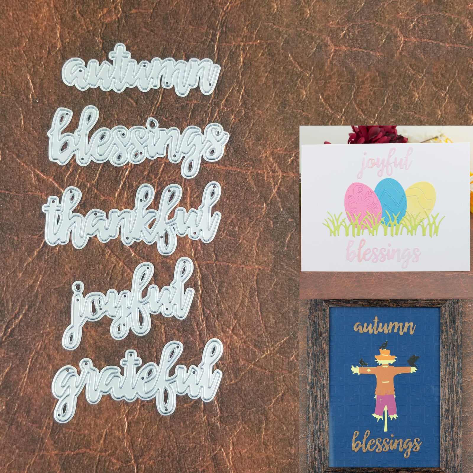 Fall Thanksgiving Words Cutting Dies
