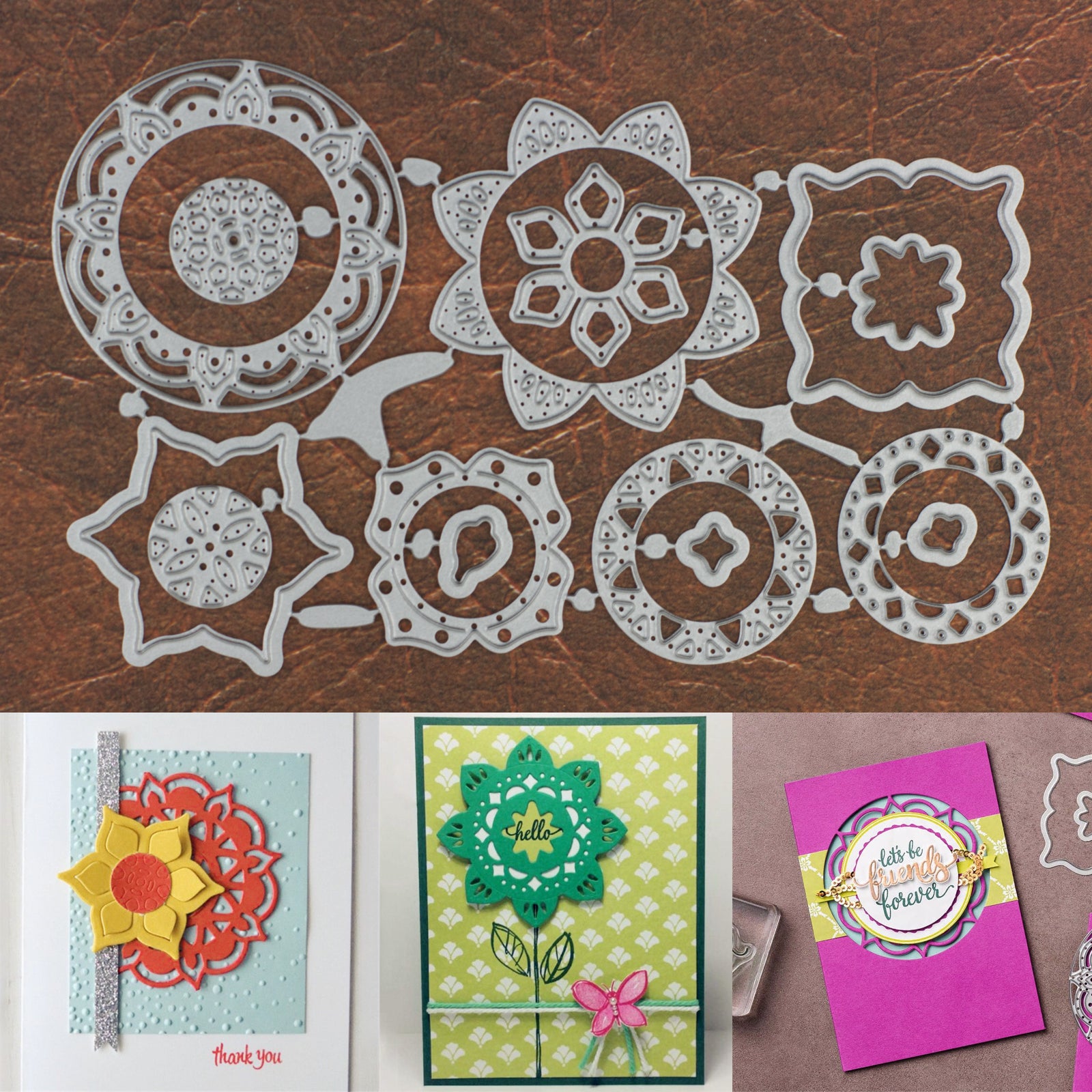 Mandala Medallions & Flowers Nesting Cutting & Embossing Dies