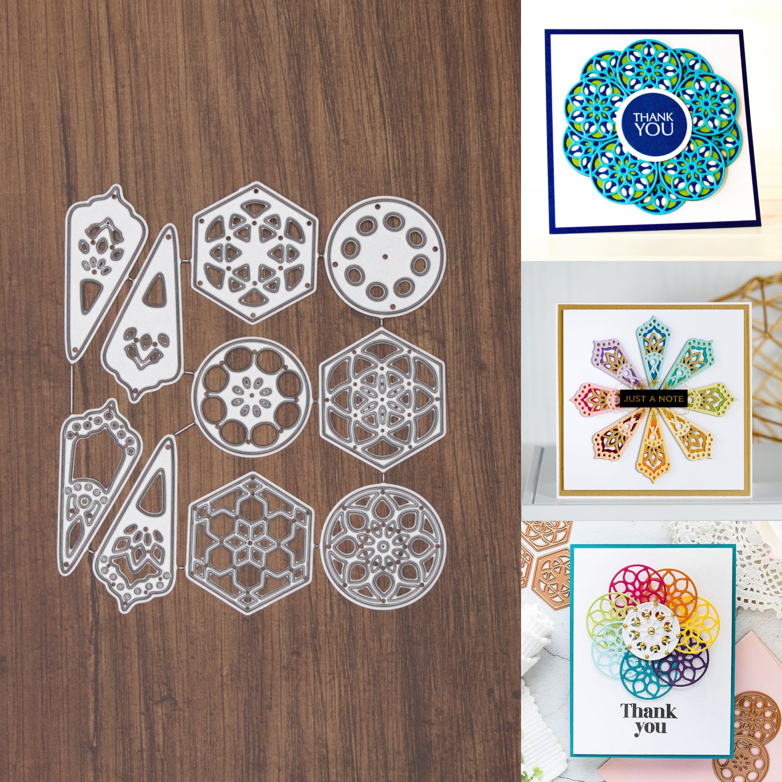 Kaleidoscope w 3 Shapes – What a Trio Cutting Dies