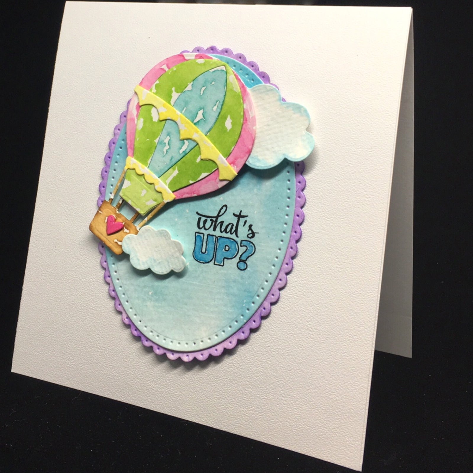 Pop Up Hot Air Balloon w Clouds Cutting Embossing Dies