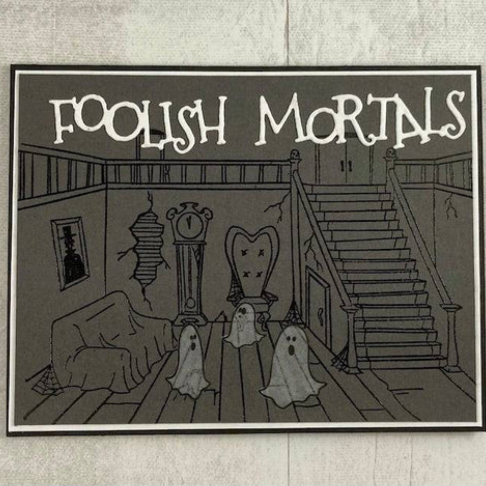 Haunted Graveyard Halloween Horror Words Cutting Dies