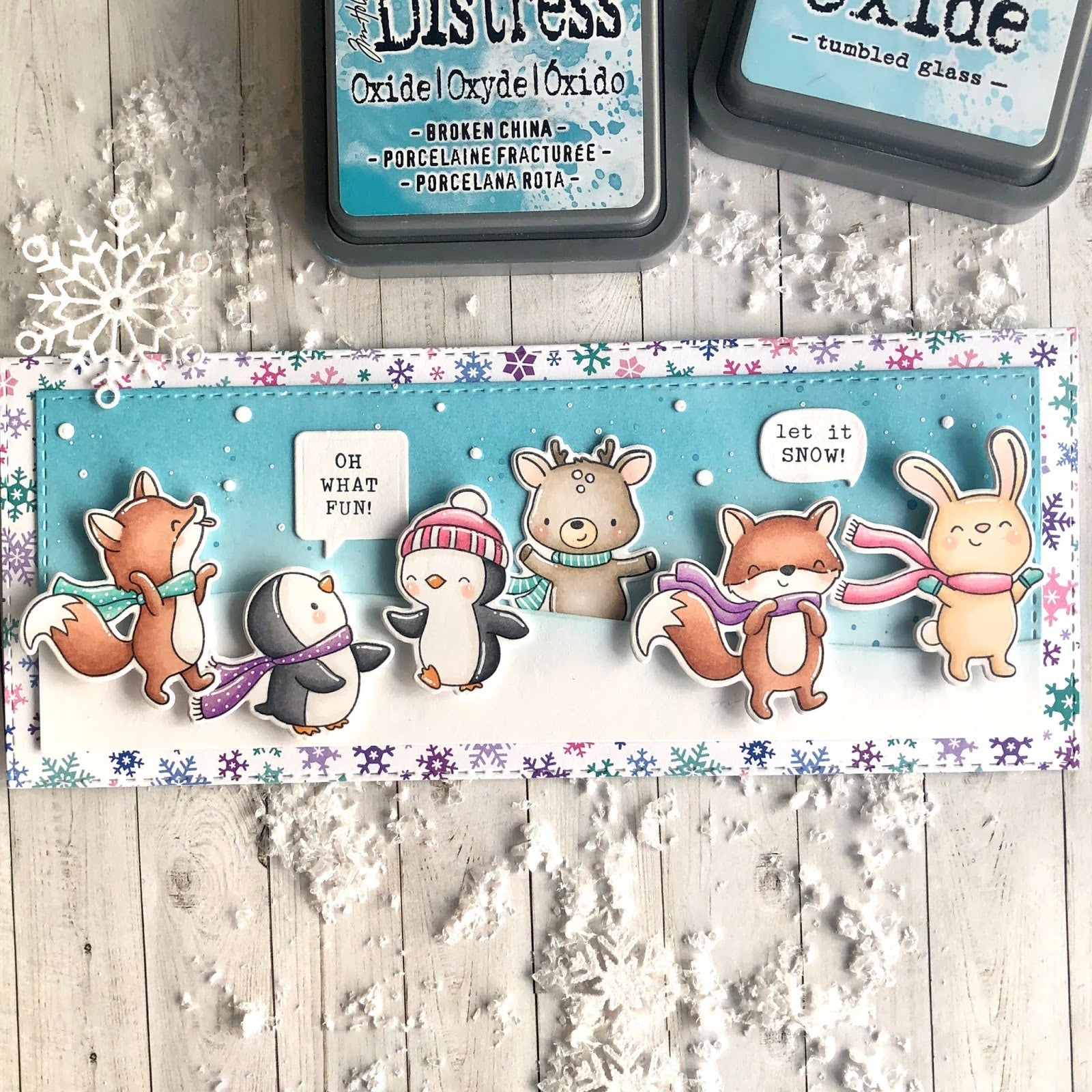 Oh What Fun Winter Animal Friends Cutting Dies & Stamps Set