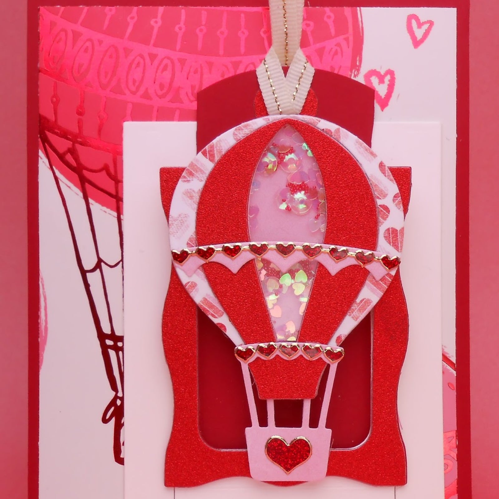 Pop Up Hot Air Balloon w Clouds Cutting Embossing Dies