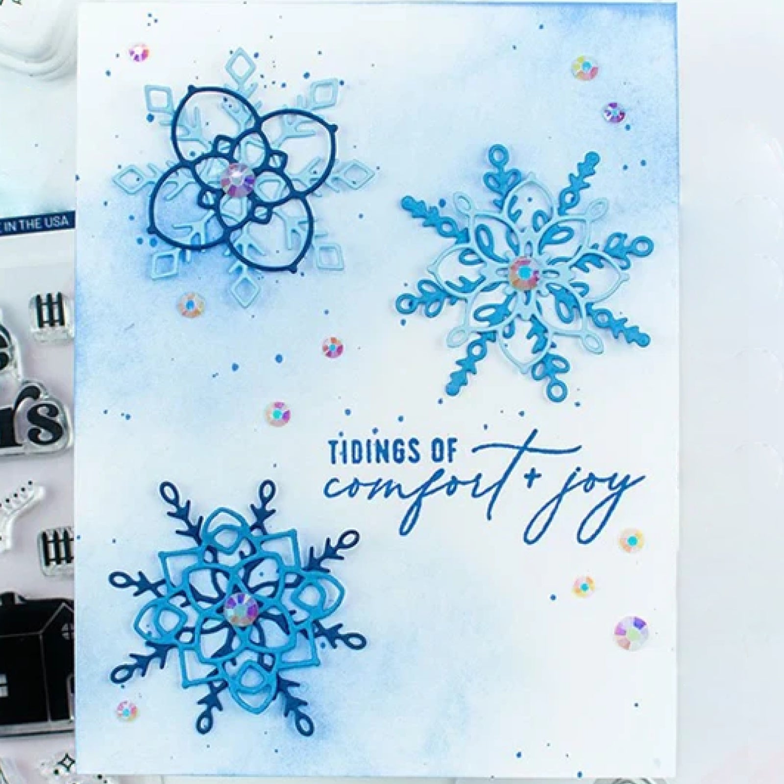 Ten Stunning Snowflakes w Shadows Cutting Dies