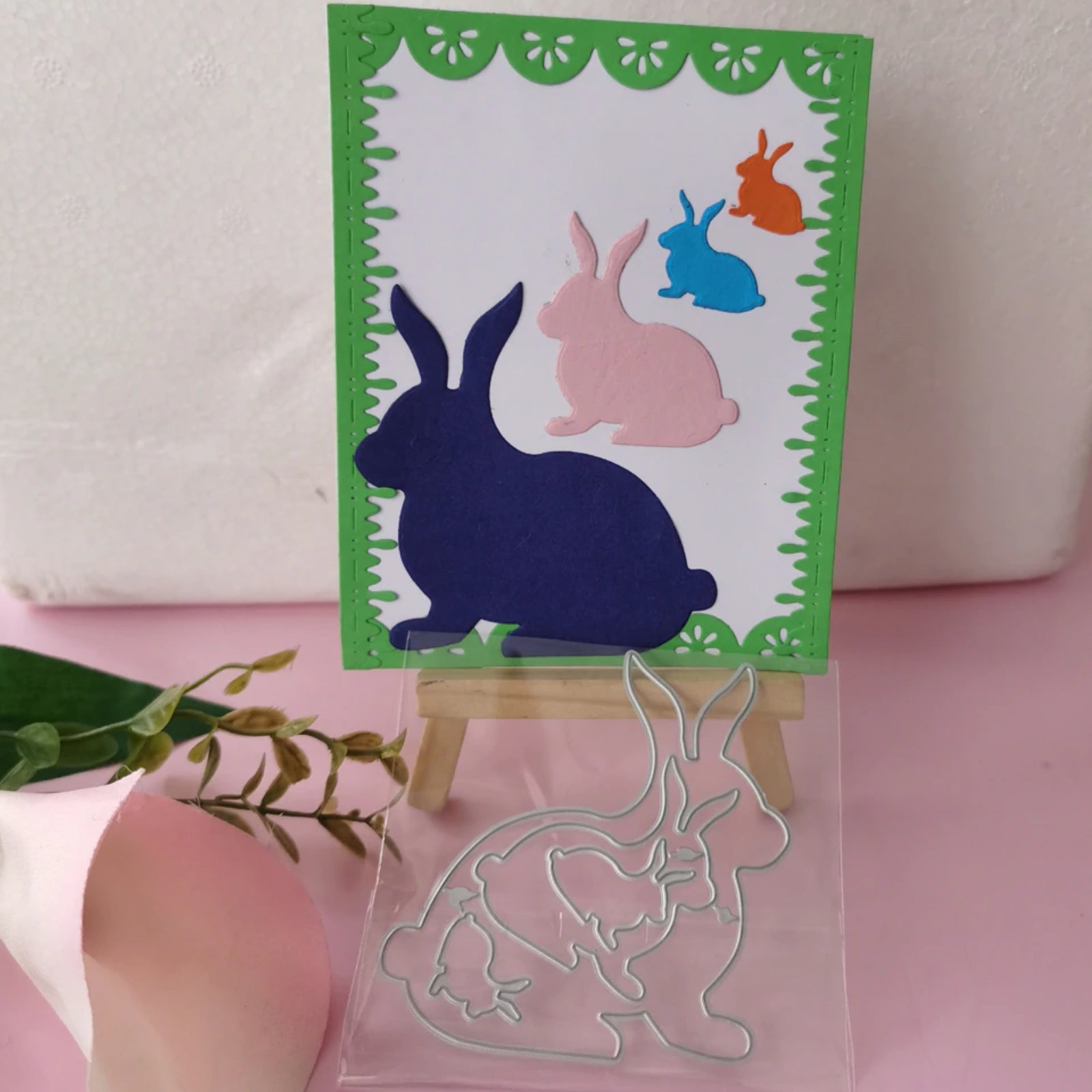 Easter Bunnies Silhouettes 4 Sizes Cutting Dies