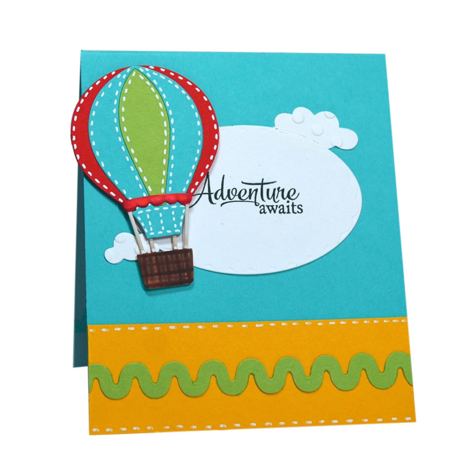 Pop Up Hot Air Balloon w Clouds Cutting Embossing Dies