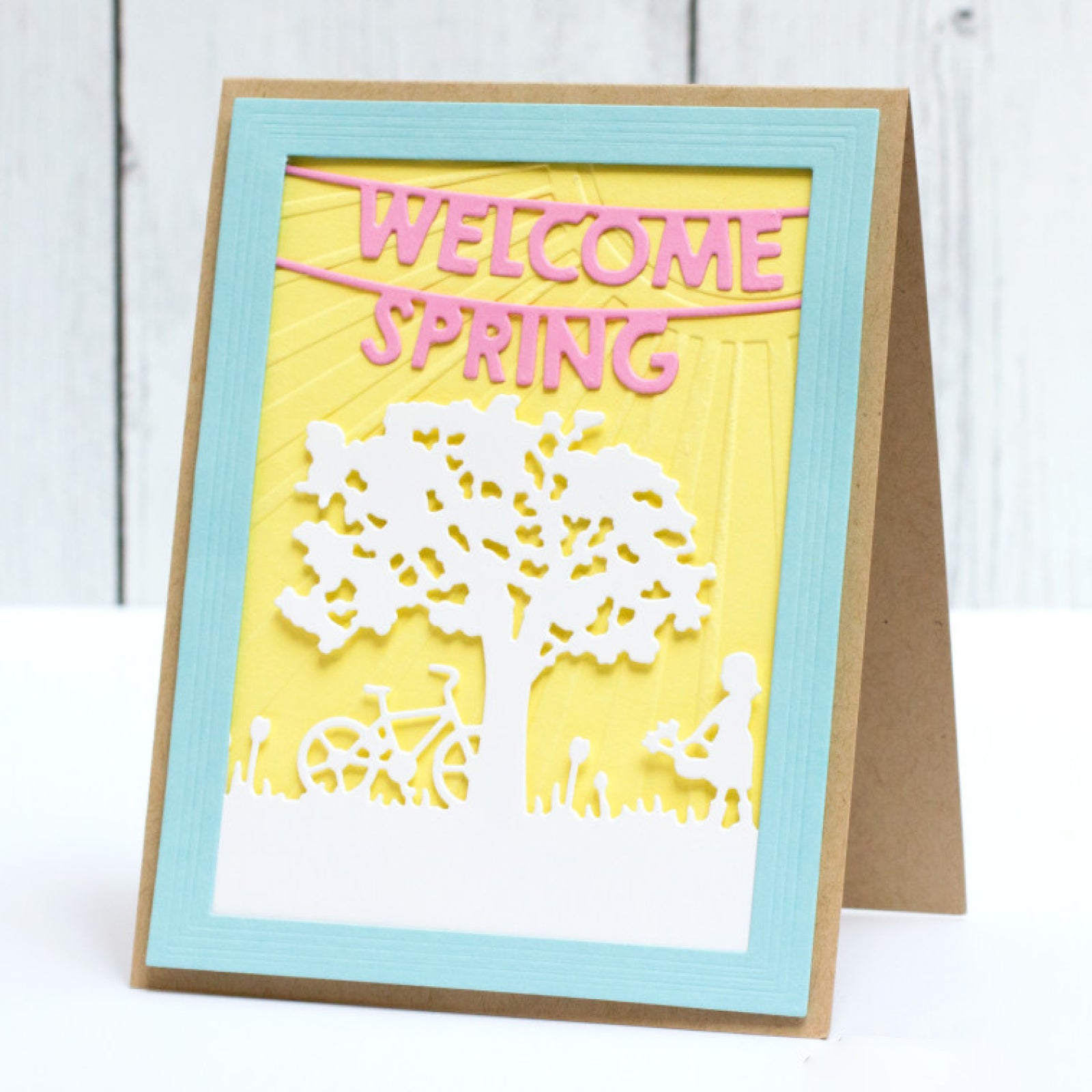 Welcome Spring Sentiment Banners Cutting Dies