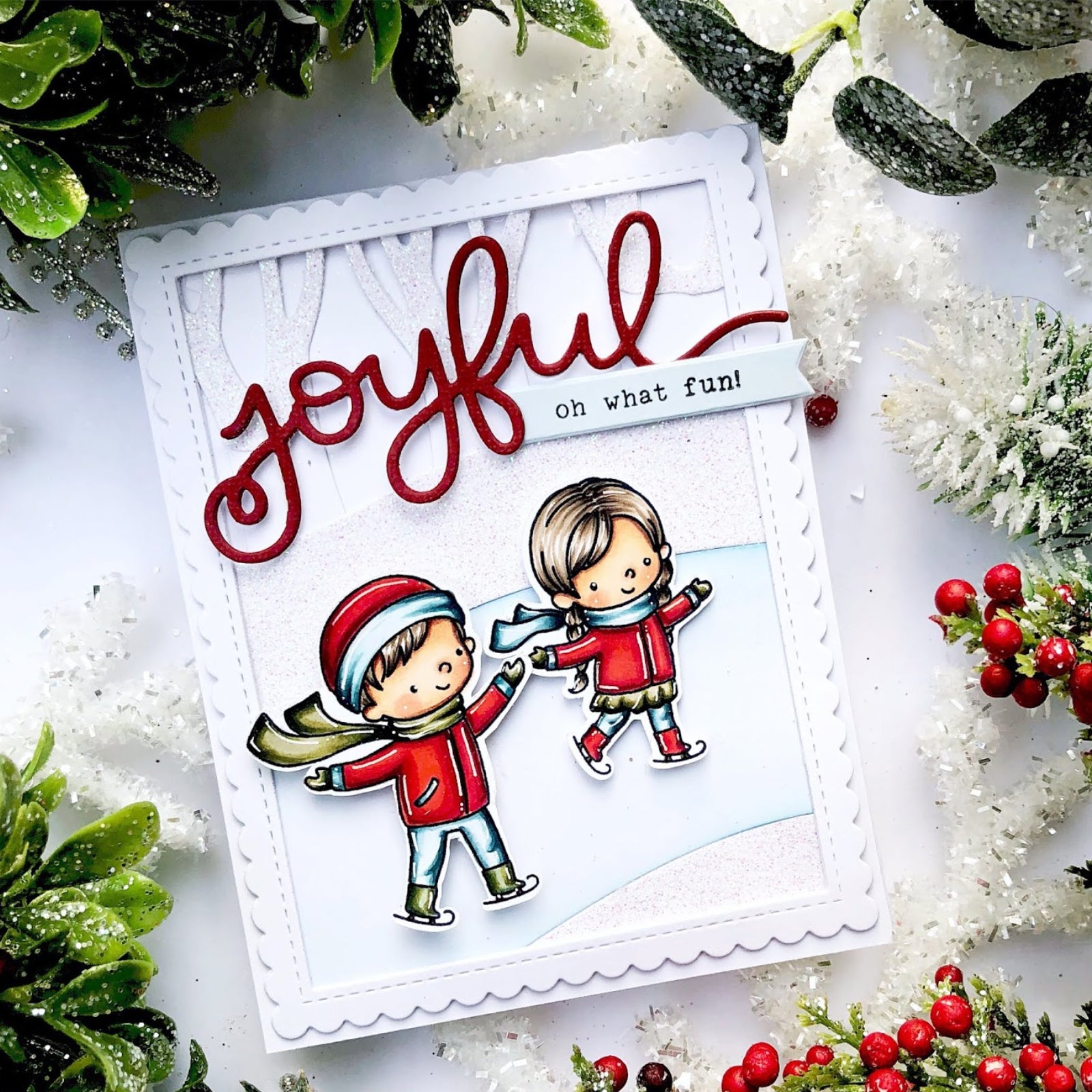 Xmas Trio Large Sentiment Words Cutting Dies #2 – Rejoice Joyful Noel