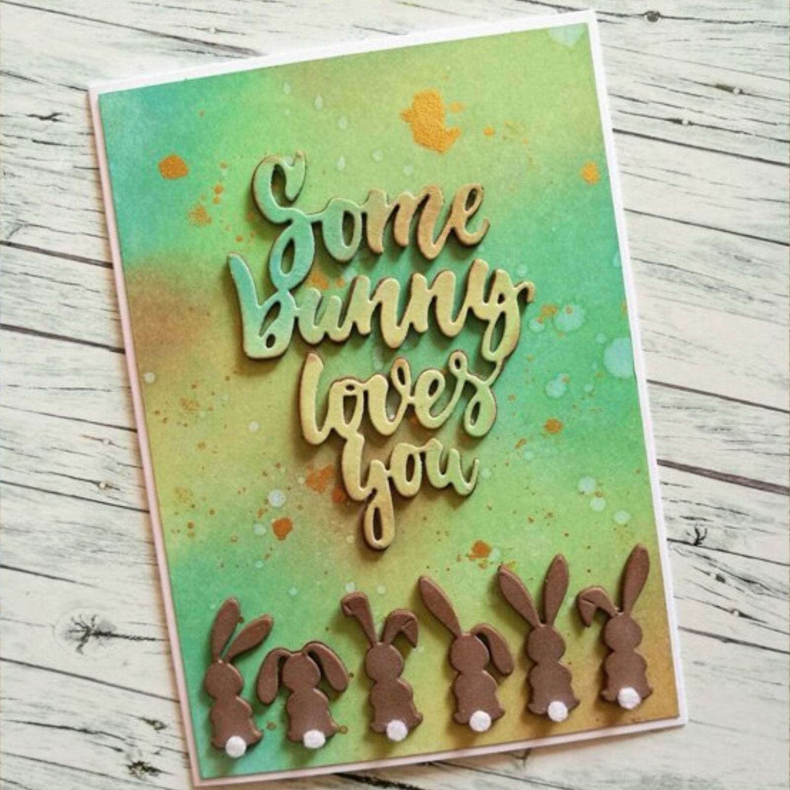 Some Bunny Loves You Sentiment Words Cutting Dies
