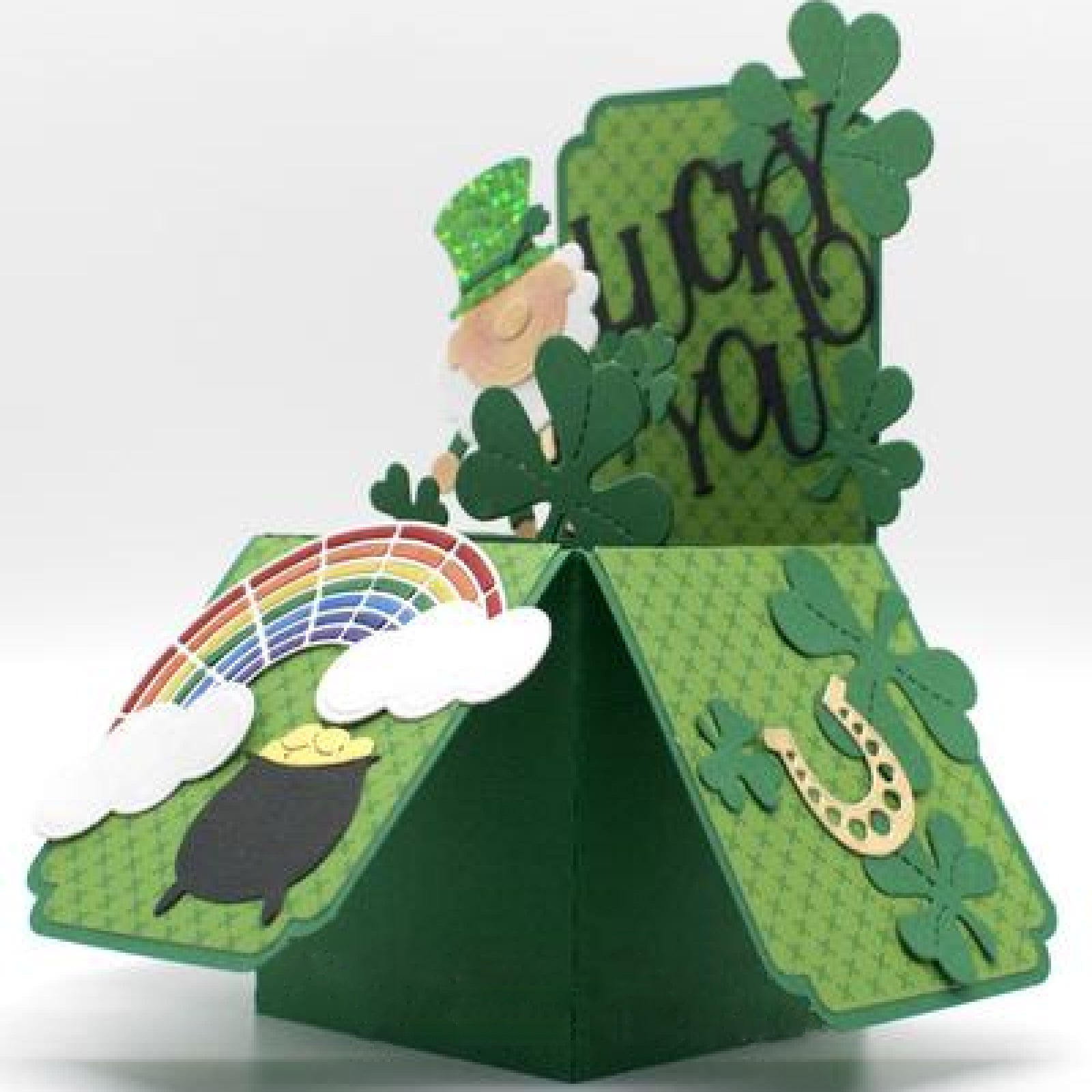 Happy Leprechaun w Two Hats Cutting & Embossing Dies