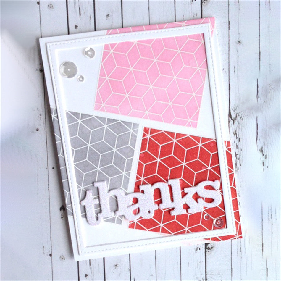 Snowflake / Star / Cubes Geometric Shapes Background Cutting Die