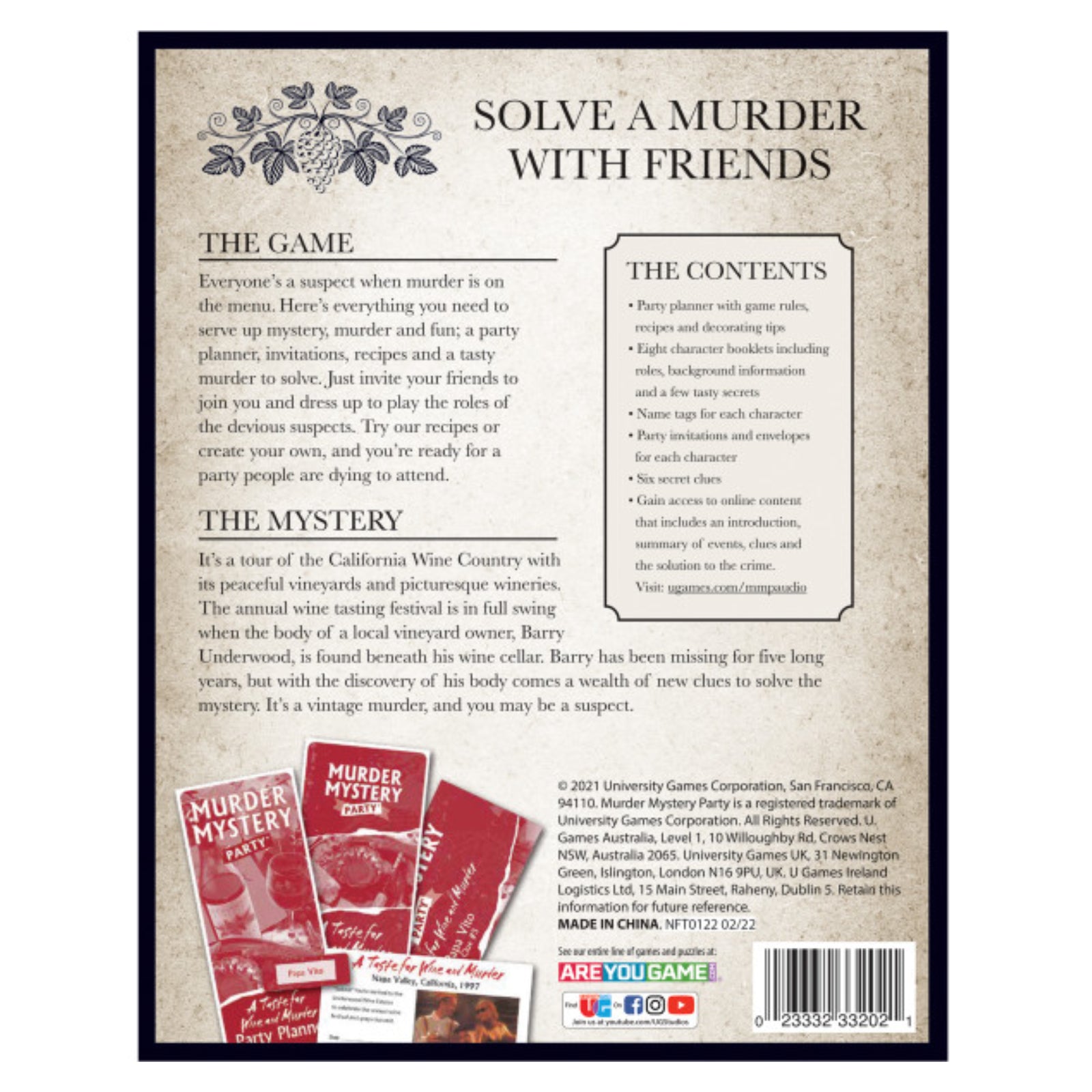 A Taste for Wine and Murder - Murder Mystery Party