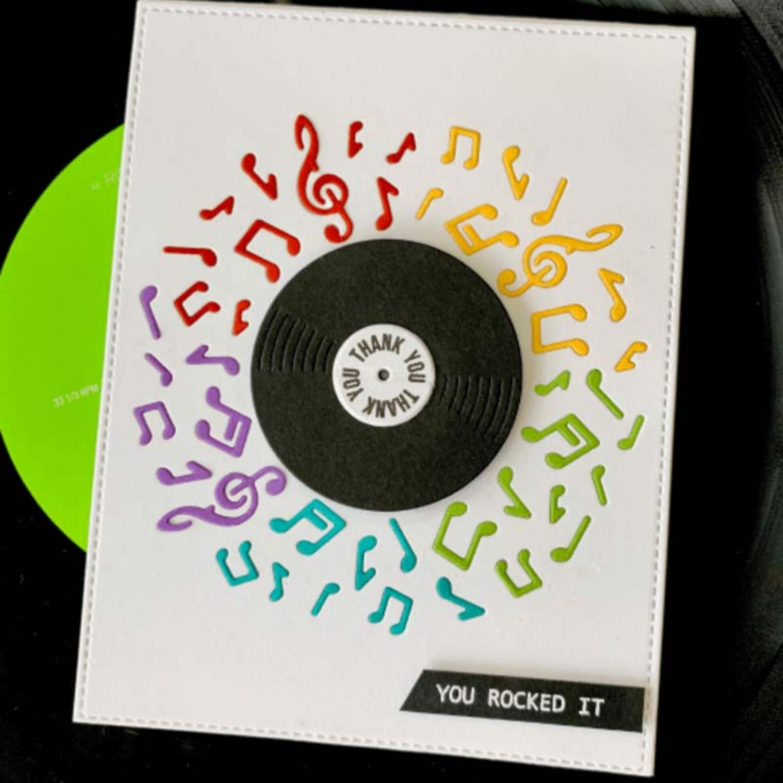 Music is All Around Musical Notes Background Cutting Die