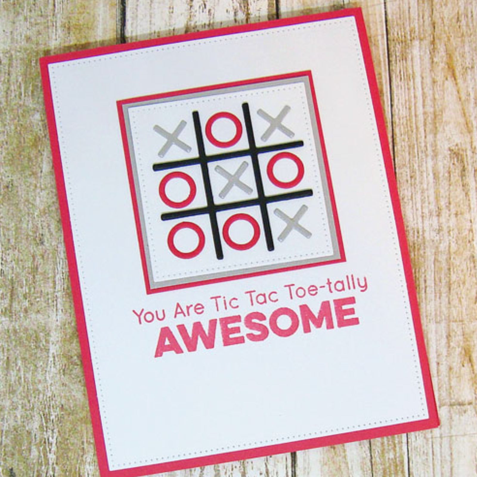 XOXO Tic-Tac-Toe Game w Hearts Cutting Dies