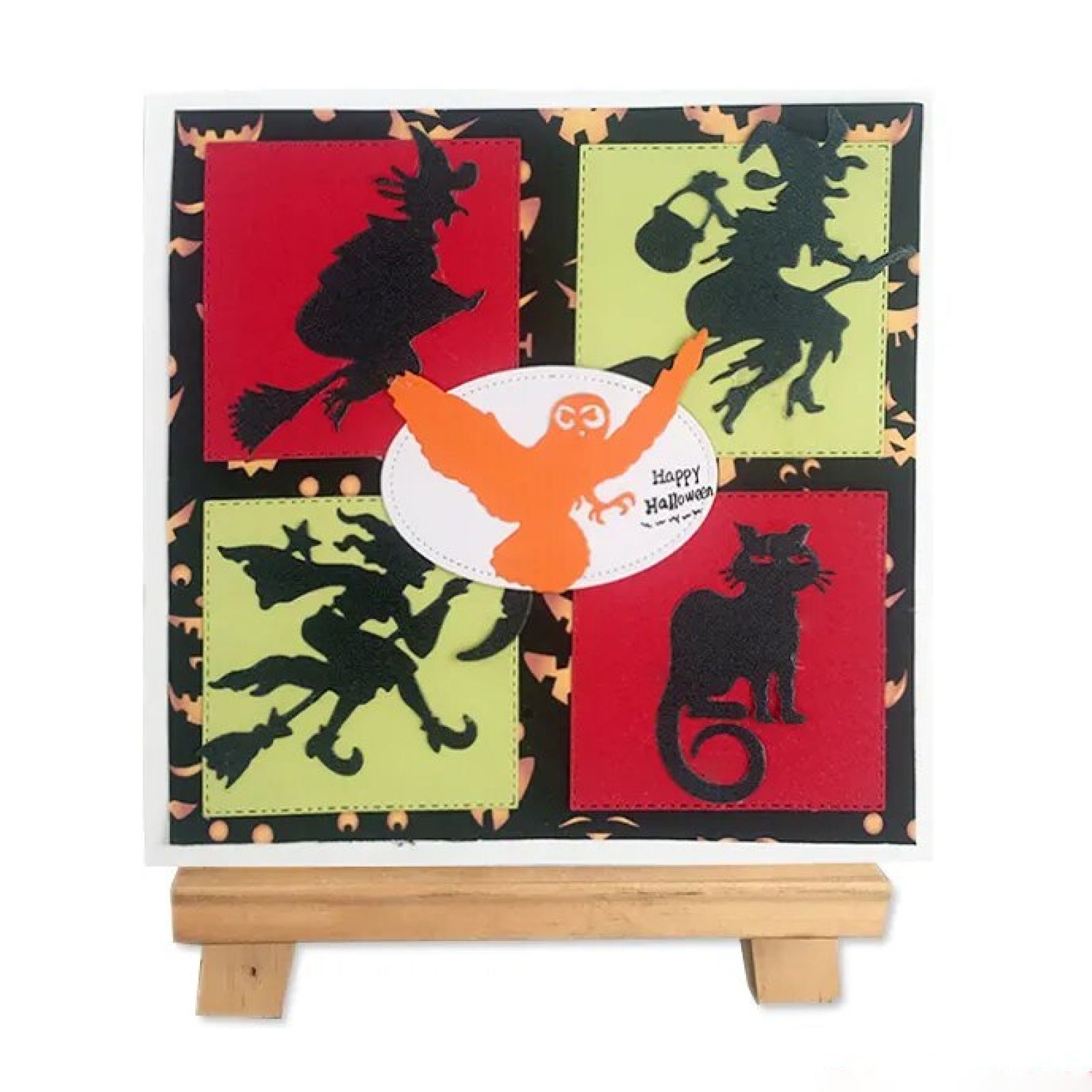 Six Wicked Witches on Brooms w Cat & Owl Halloween Mega Cutting Die Set